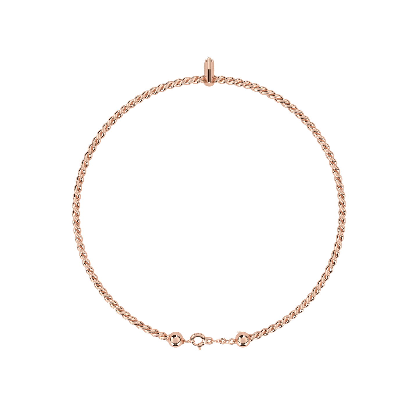 Parisa – Twisted Gold Bangle with Diamond Accent