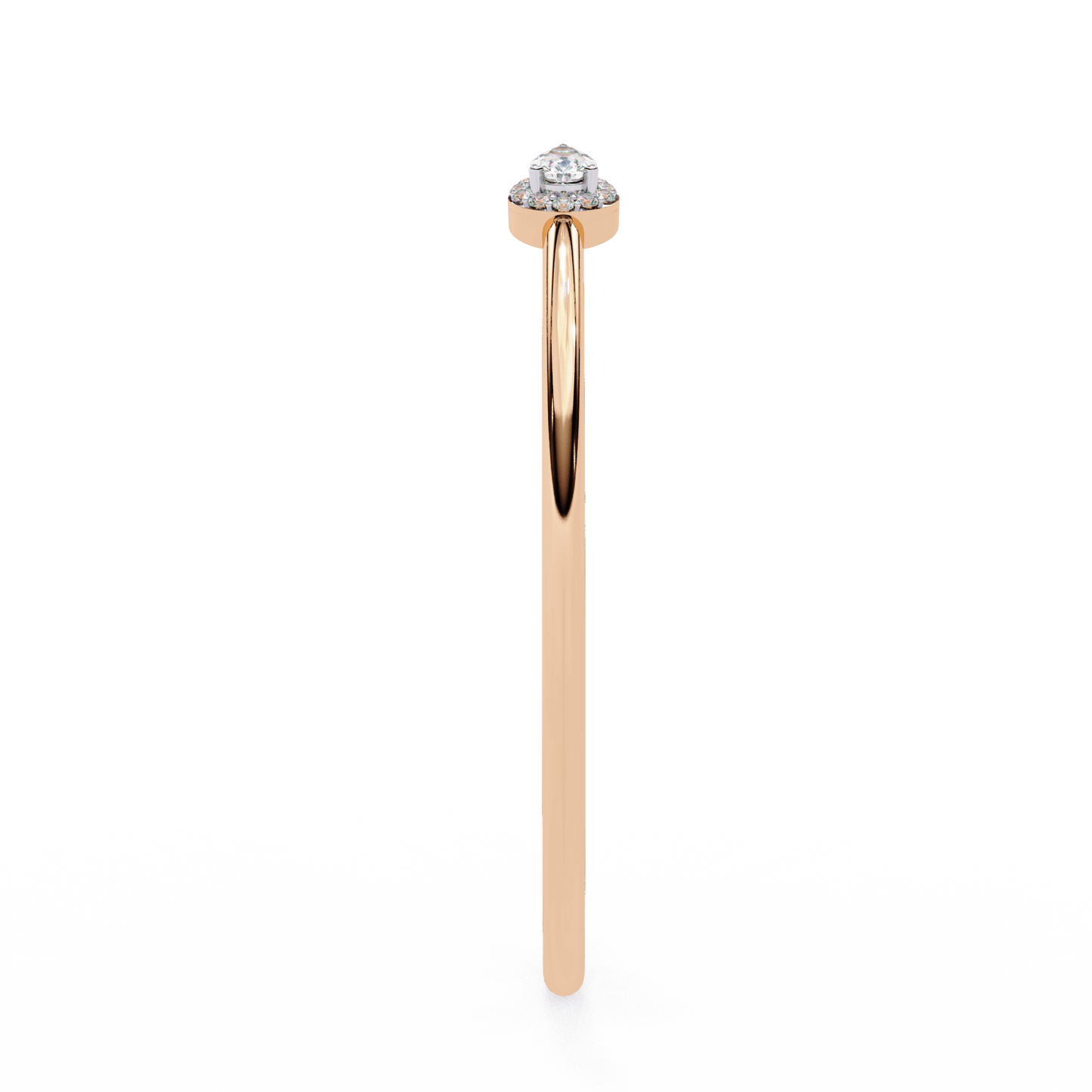 Raquel – Pear-Cut Diamond Halo Bangle