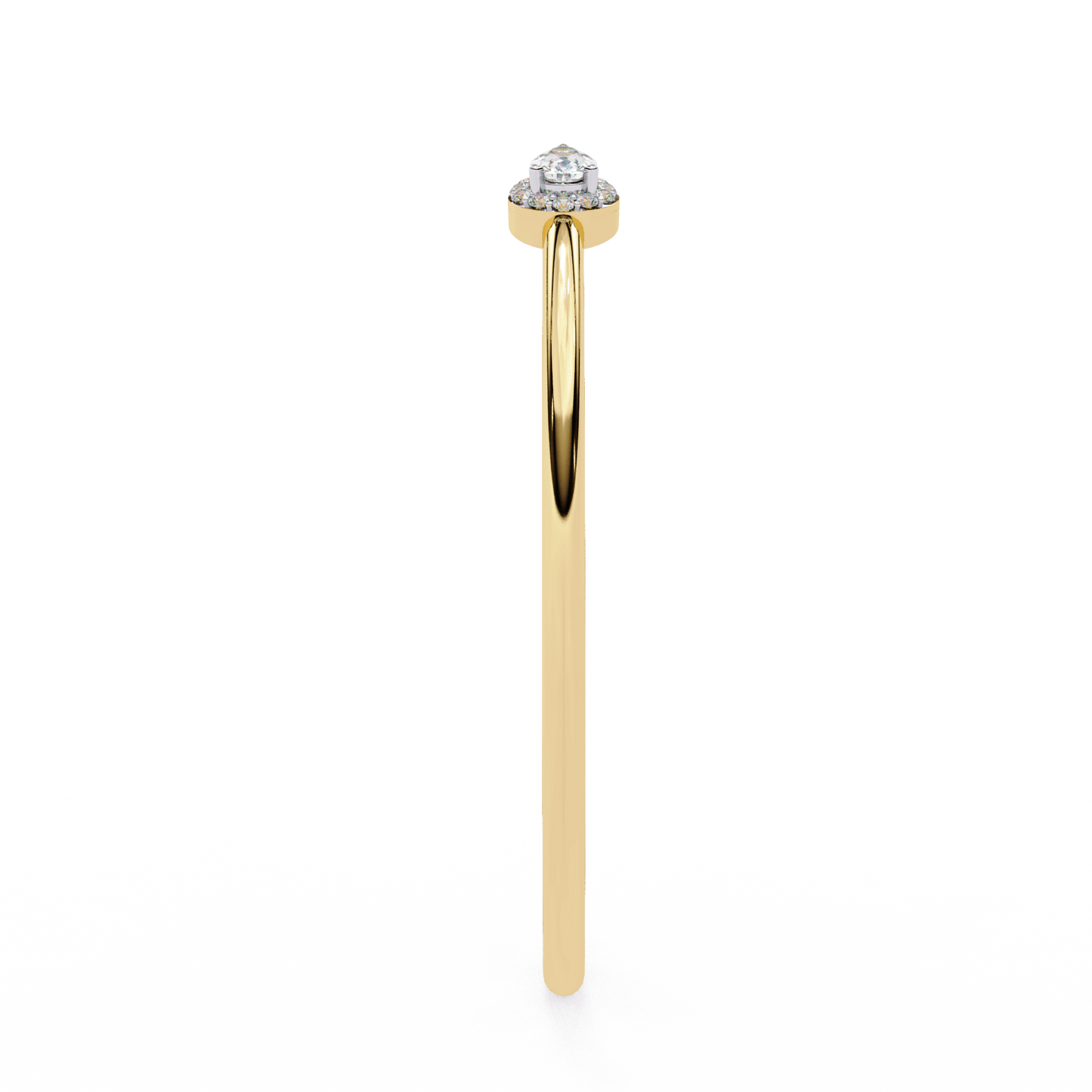 Raquel – Pear-Cut Diamond Halo Bangle