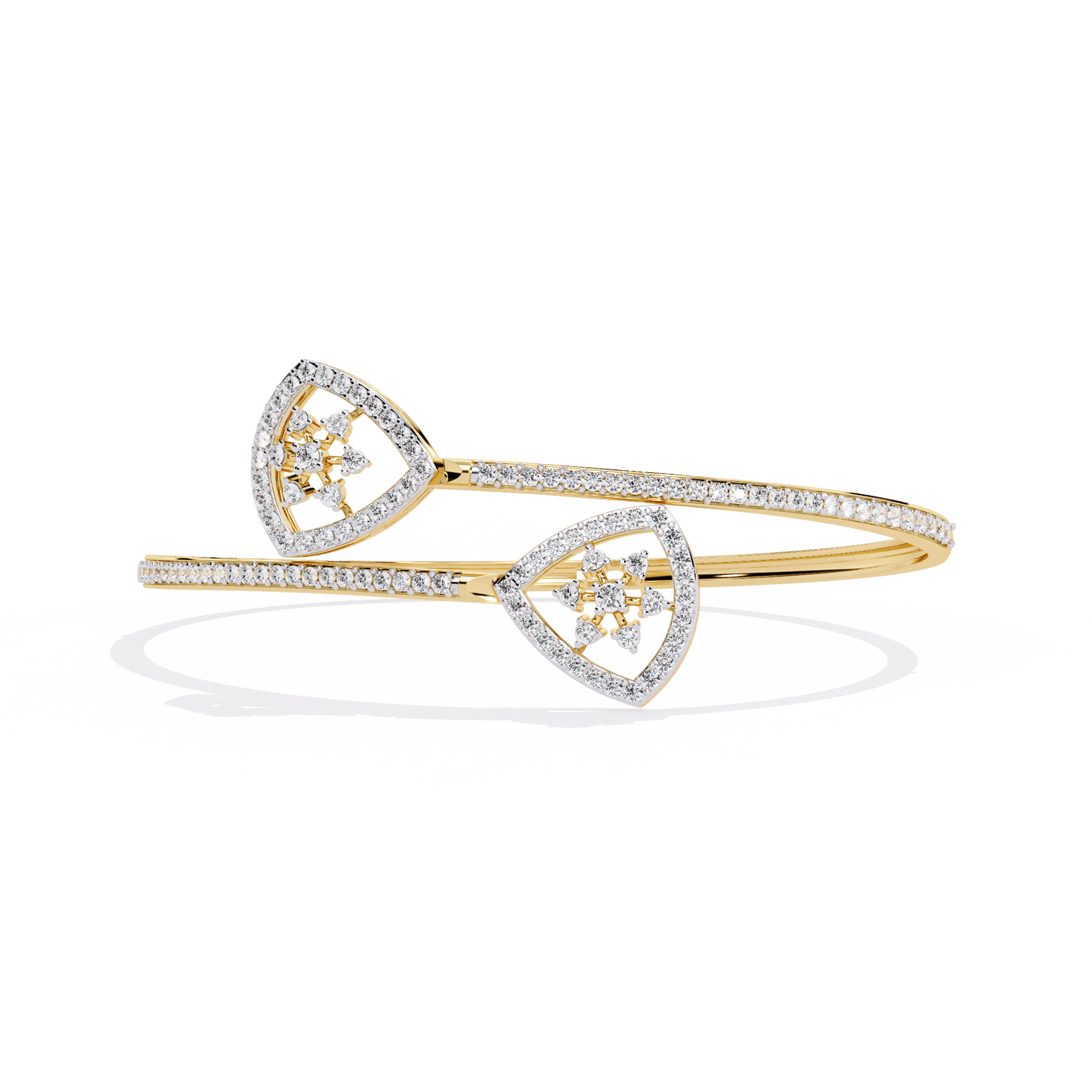 Sonya – Pavé Cluster Open Bangle
