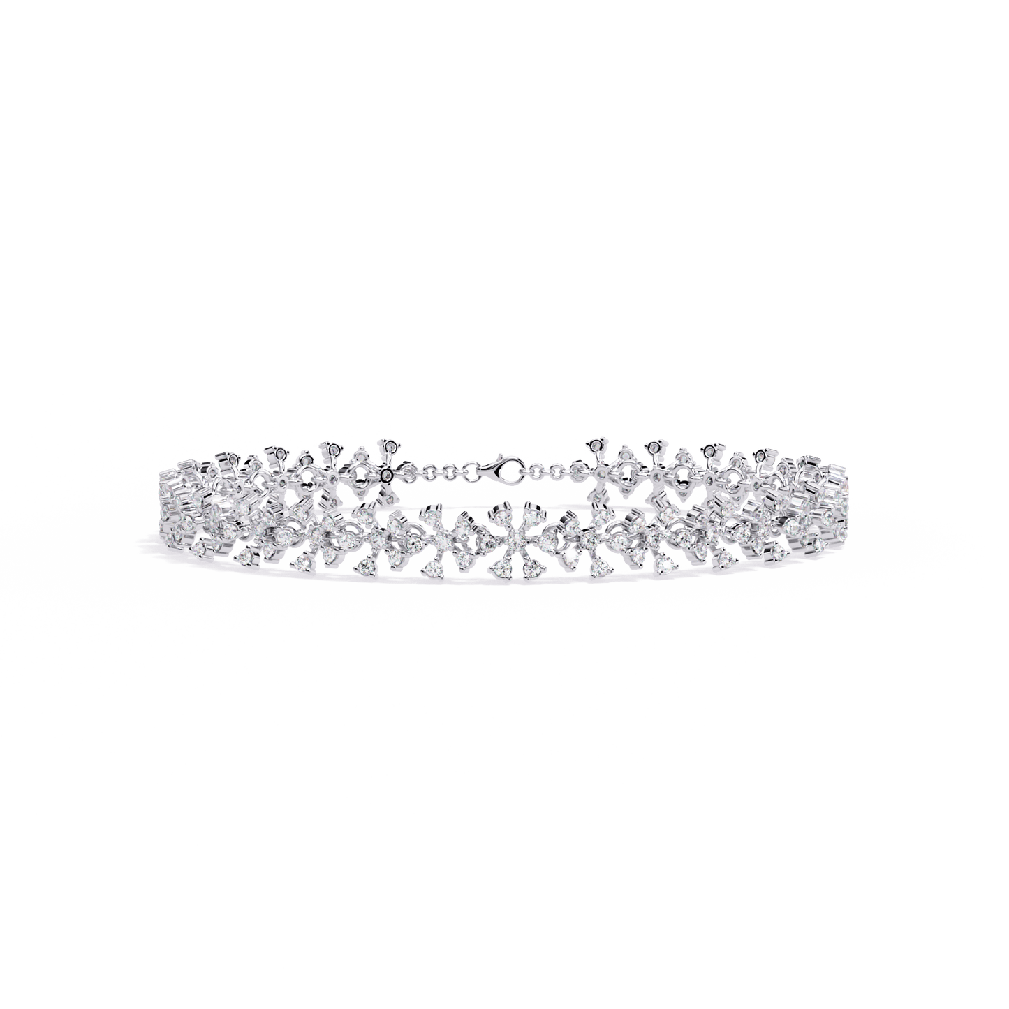 Serena – Floral Motif Diamond Bracelet