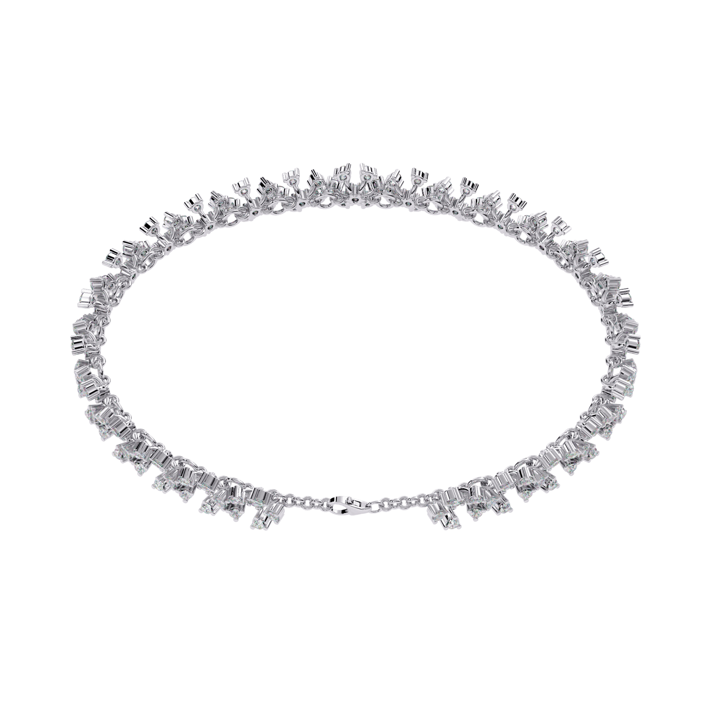 Serena – Floral Motif Diamond Bracelet