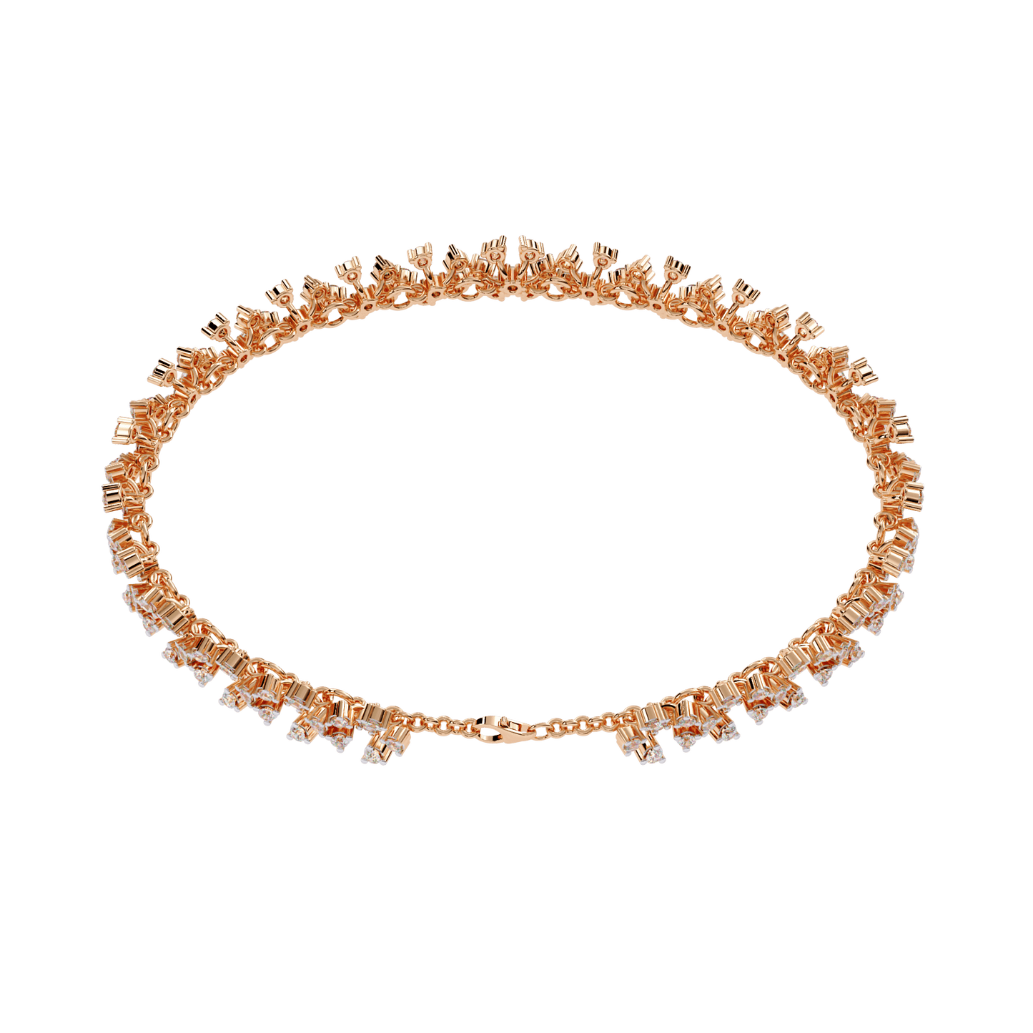 Serena – Floral Motif Diamond Bracelet