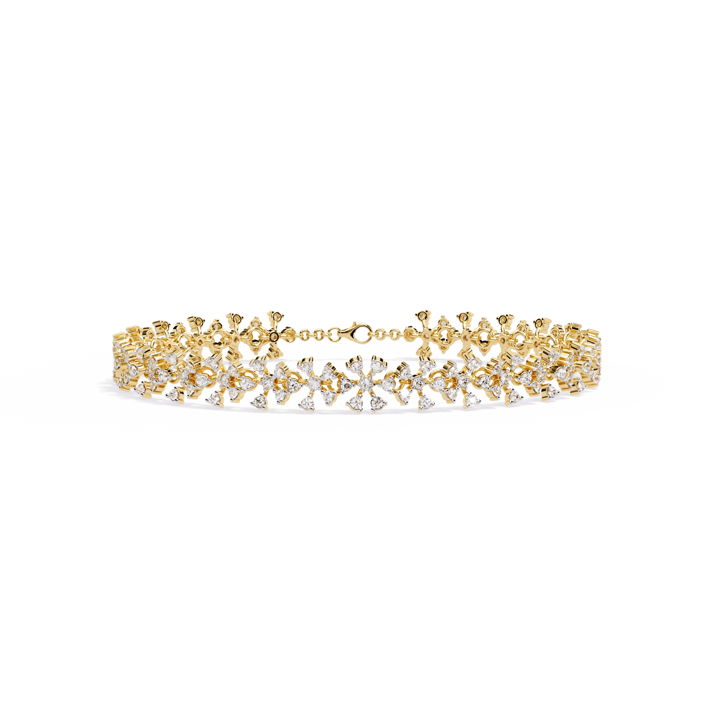 Serena – Floral Motif Diamond Bracelet