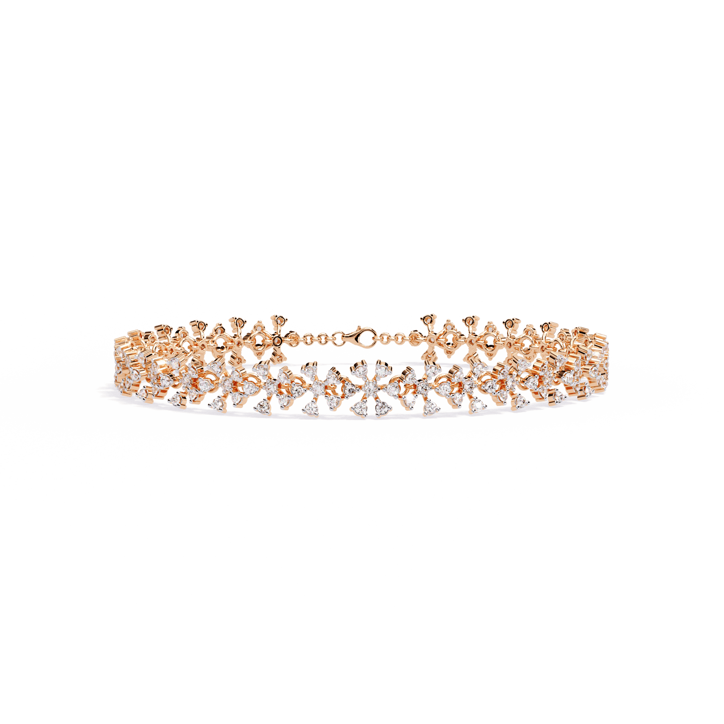 Serena – Floral Motif Diamond Bracelet