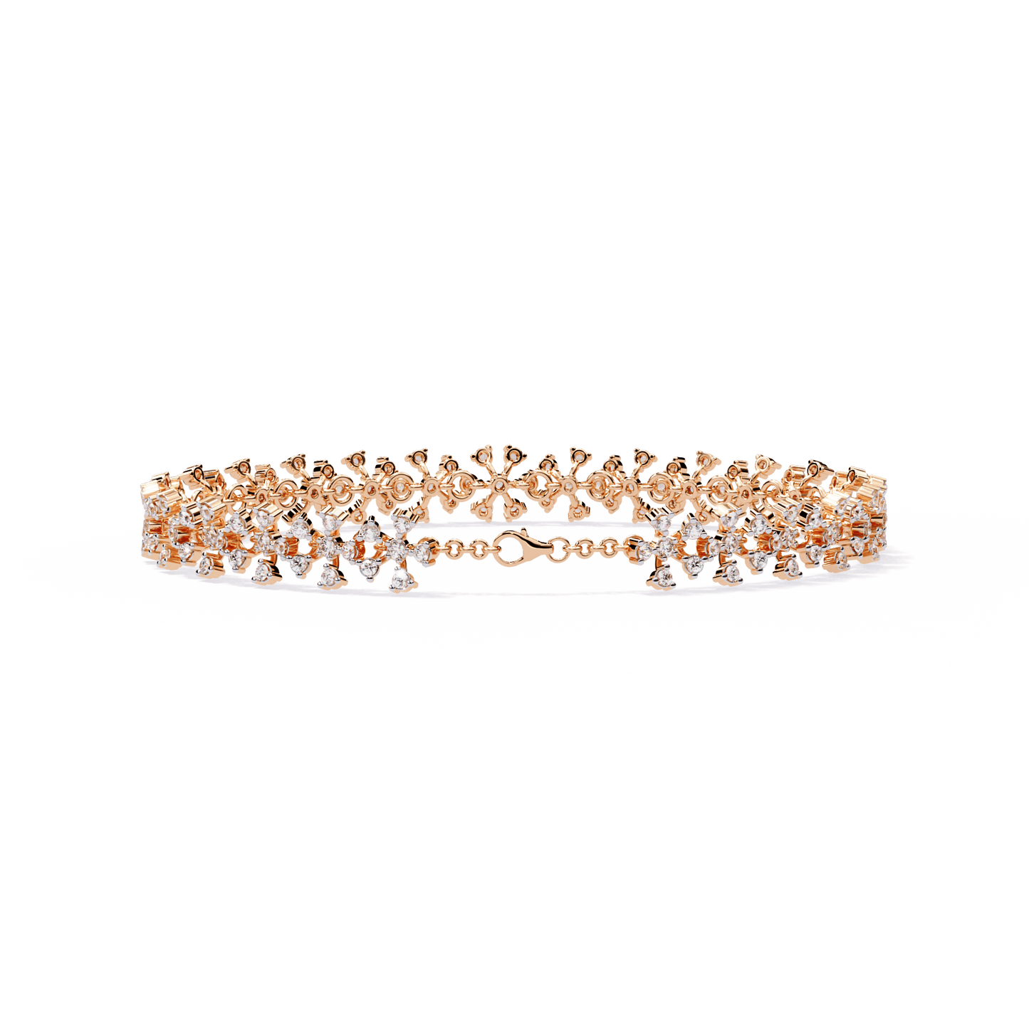 Serena – Floral Motif Diamond Bracelet