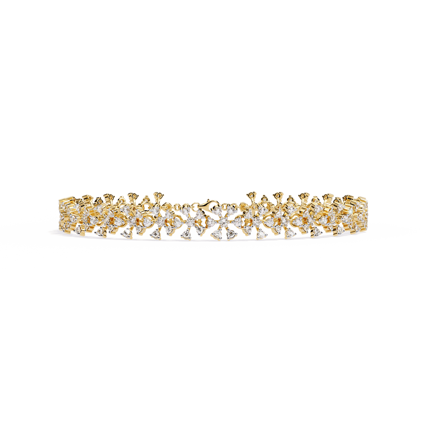 Serena – Floral Motif Diamond Bracelet