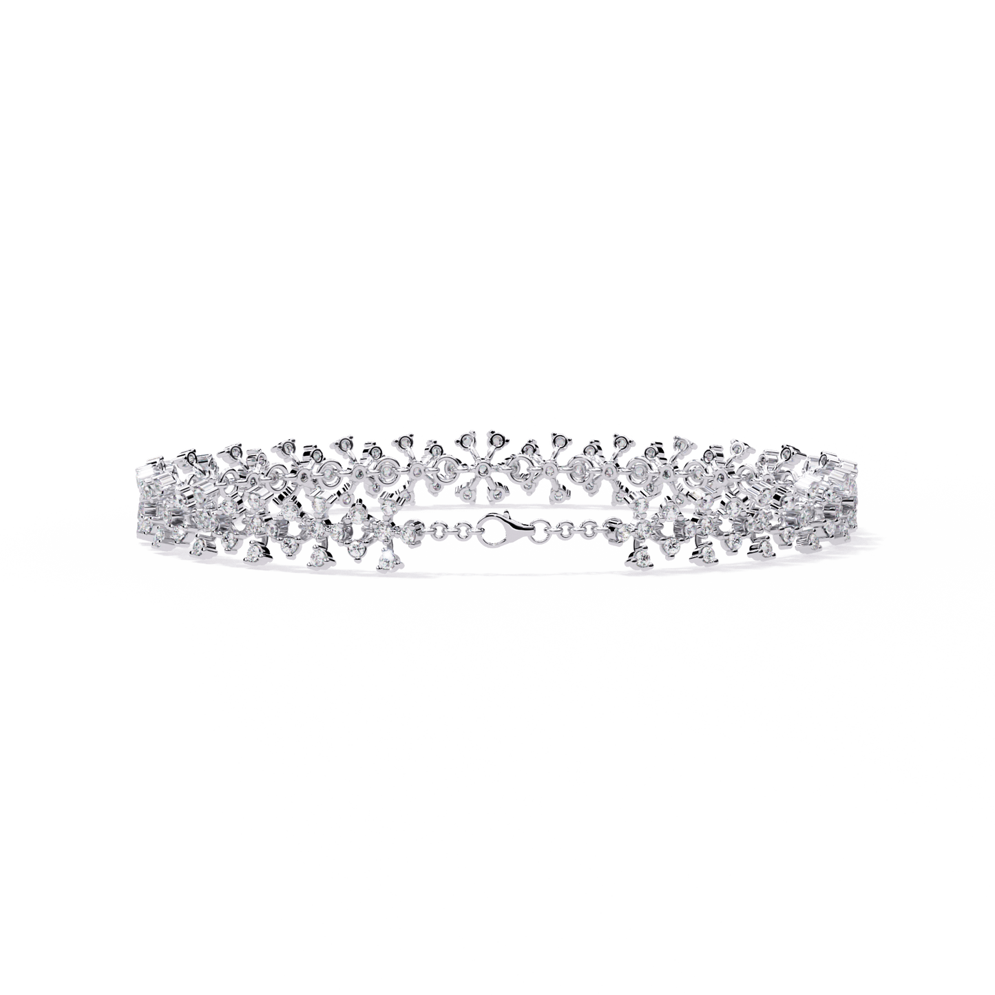 Serena – Floral Motif Diamond Bracelet