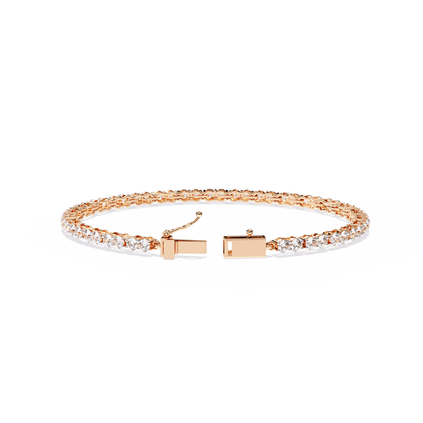 Viola – 2.7mm Double Round Diamond Tennis Bracelet