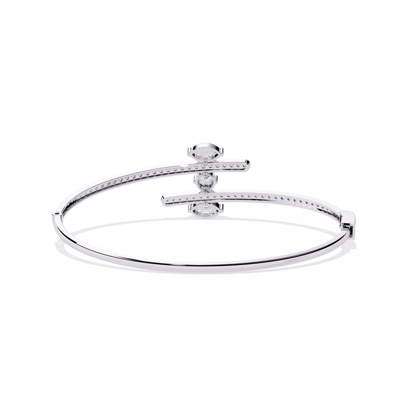 Xenia – Marquise & Round Diamond Pavé Bangle