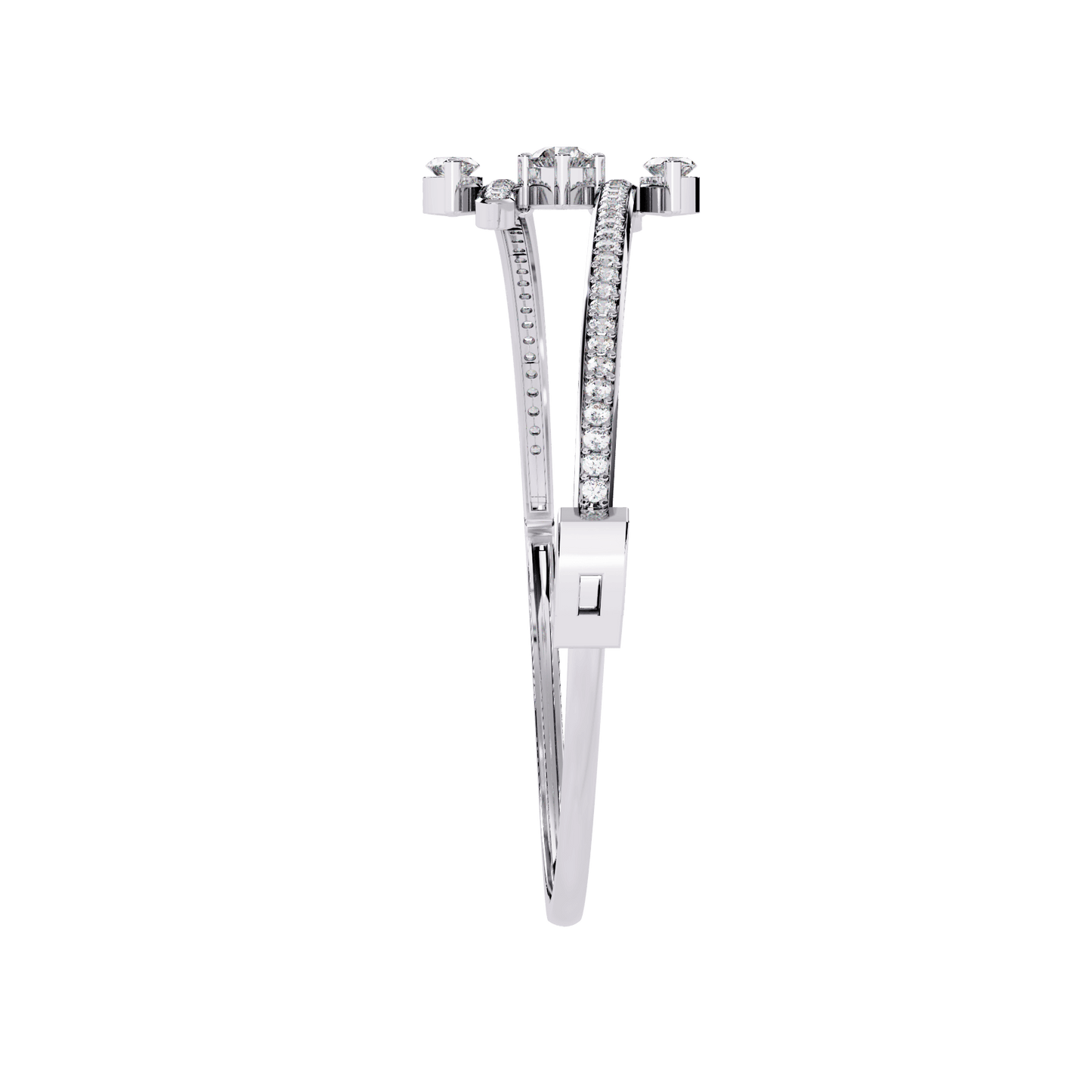 Xenia – Marquise & Round Diamond Pavé Bangle