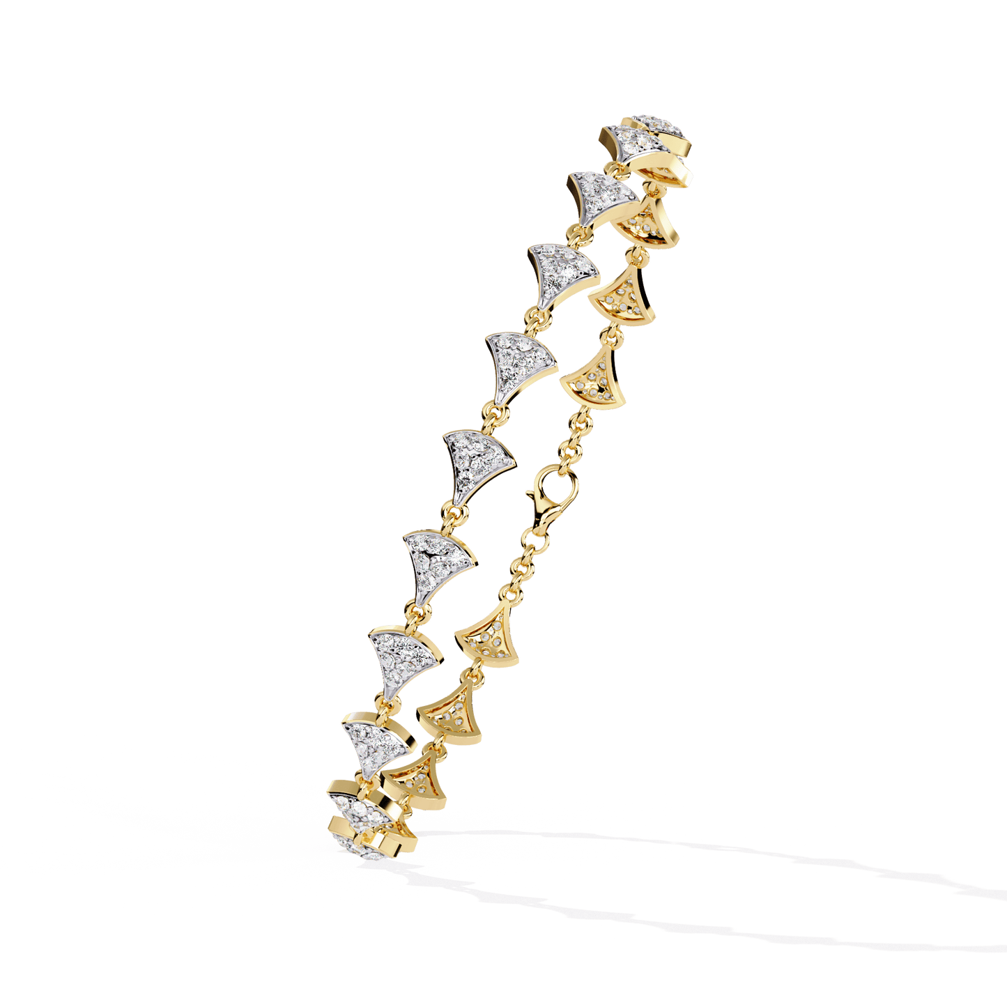 Trynette – Pavé Petal Diamond Bracelet