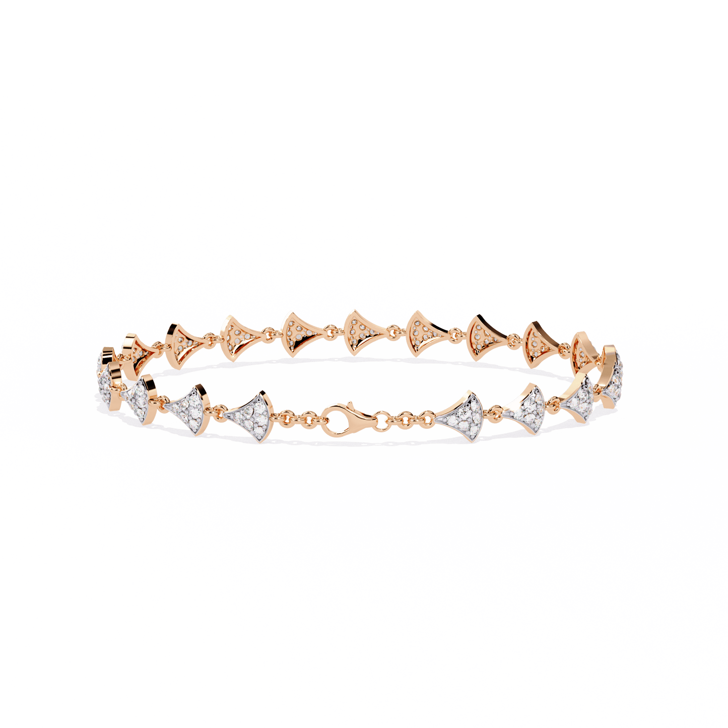 Trynette – Pavé Petal Diamond Bracelet