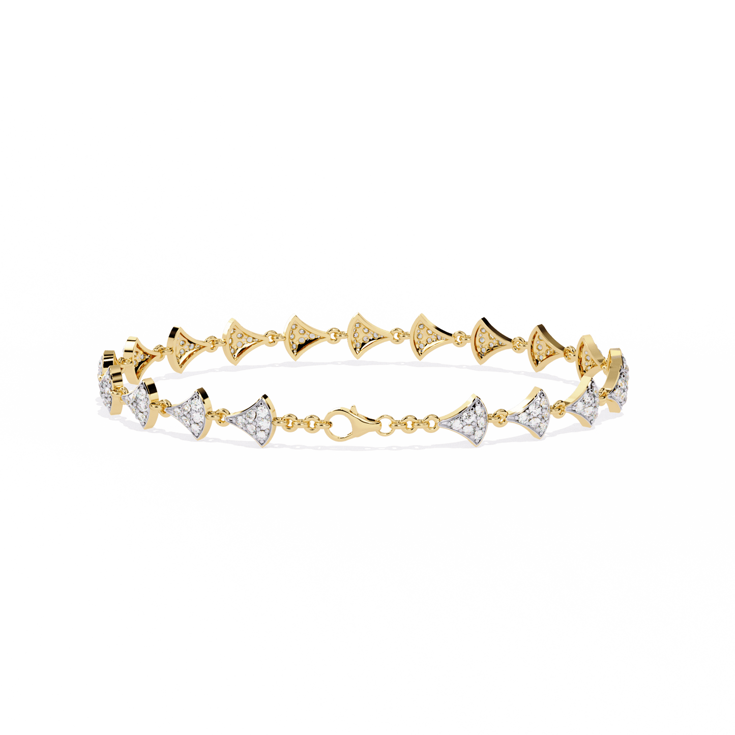 Trynette – Pavé Petal Diamond Bracelet