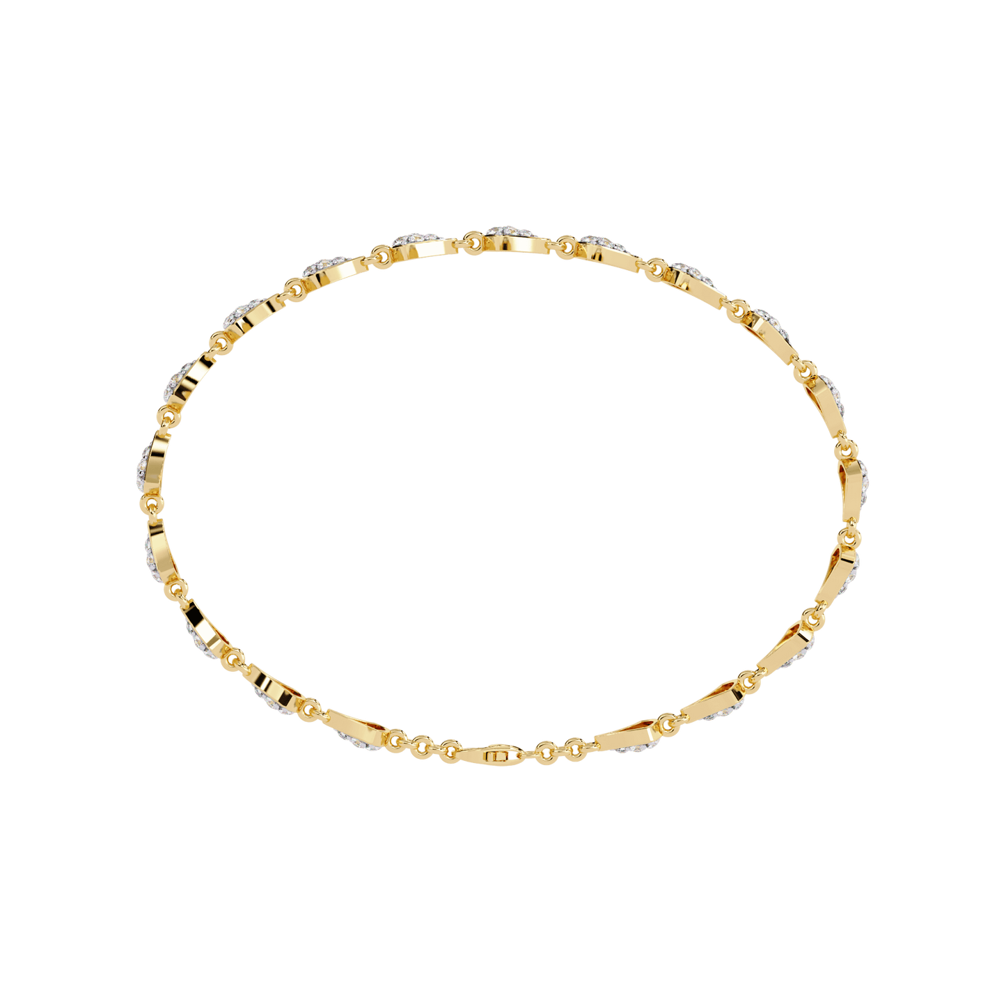 Trynette – Pavé Petal Diamond Bracelet