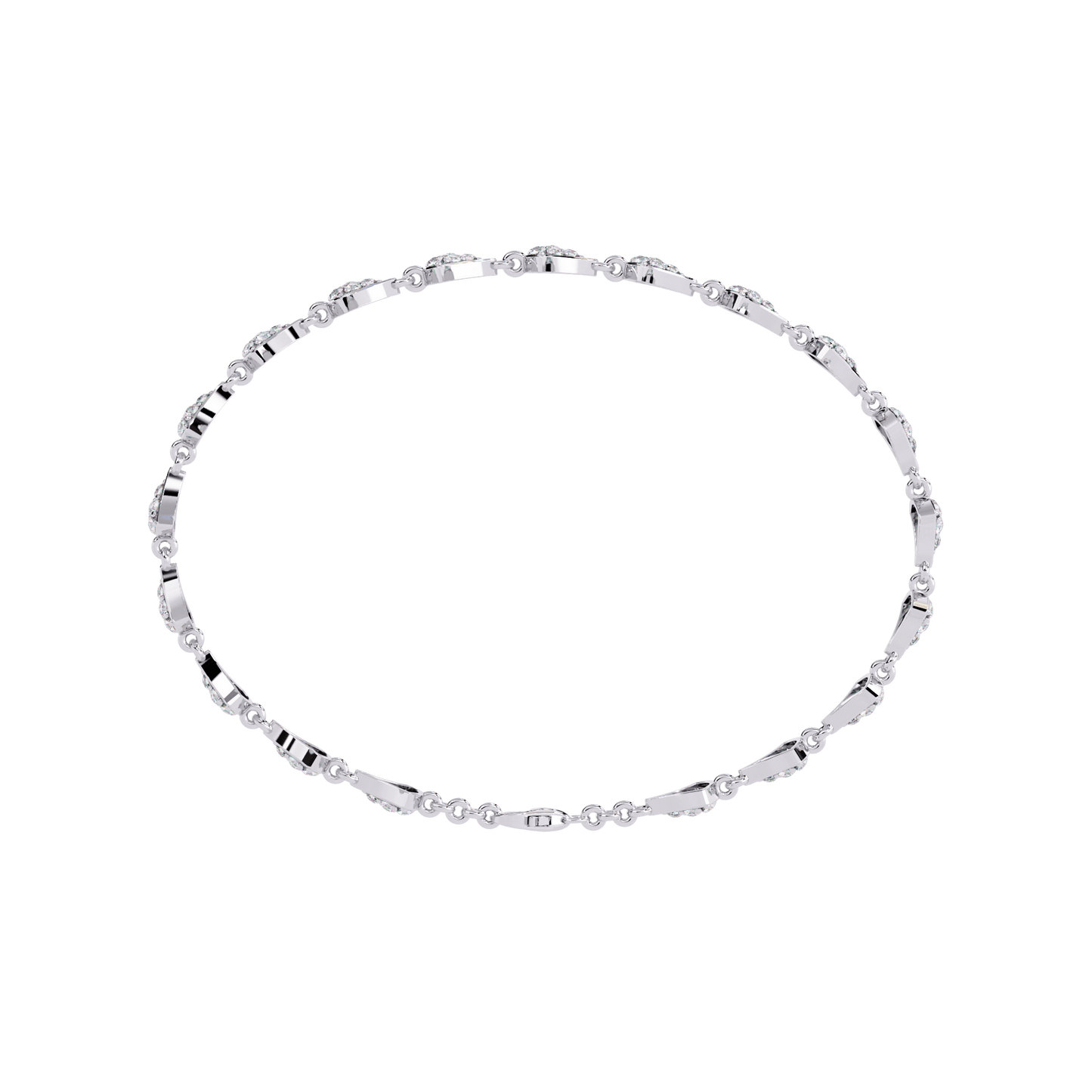 Trynette – Pavé Petal Diamond Bracelet