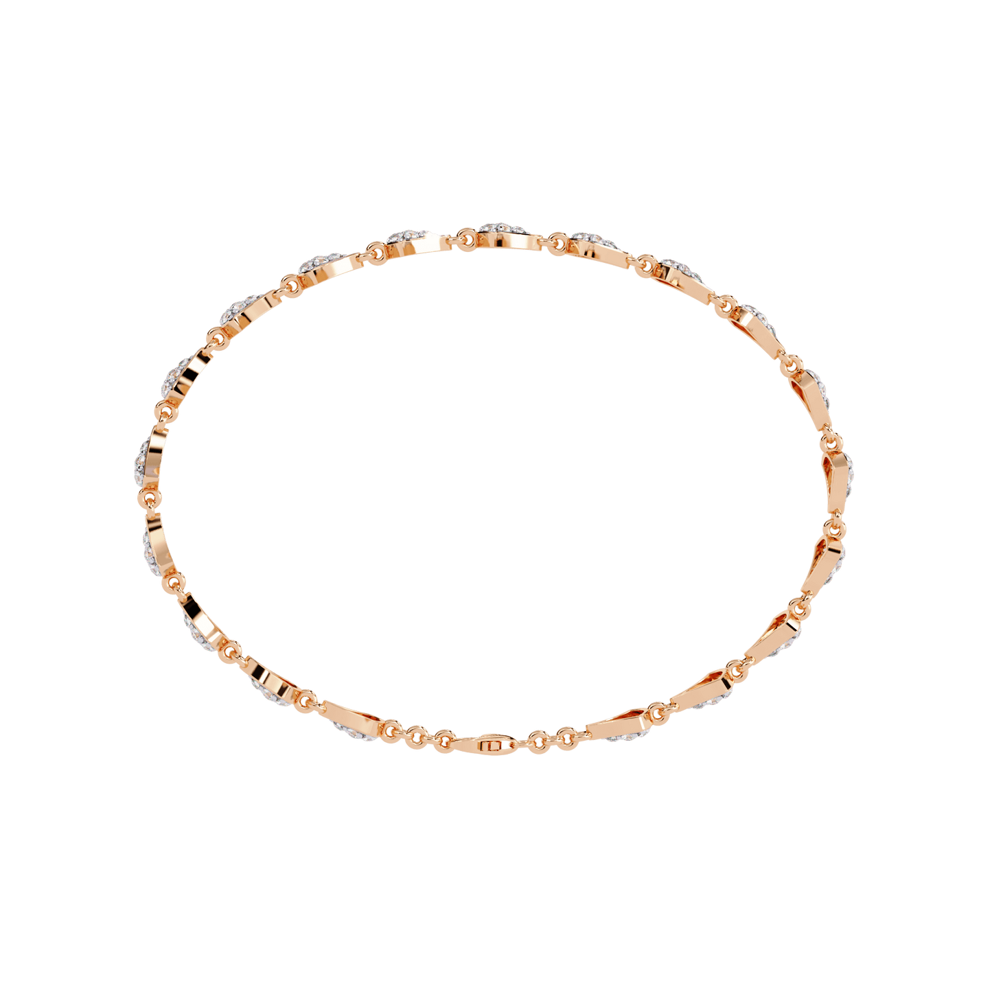 Trynette – Pavé Petal Diamond Bracelet