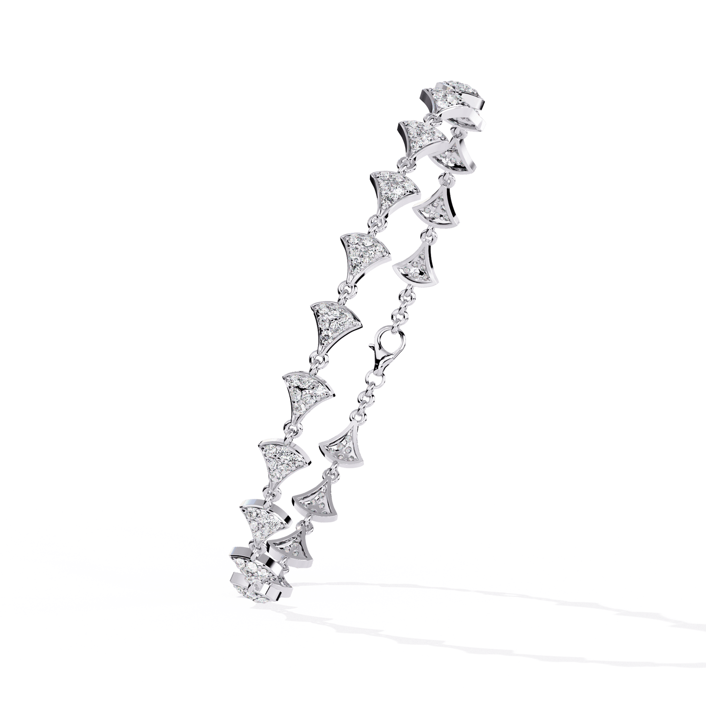 Trynette – Pavé Petal Diamond Bracelet