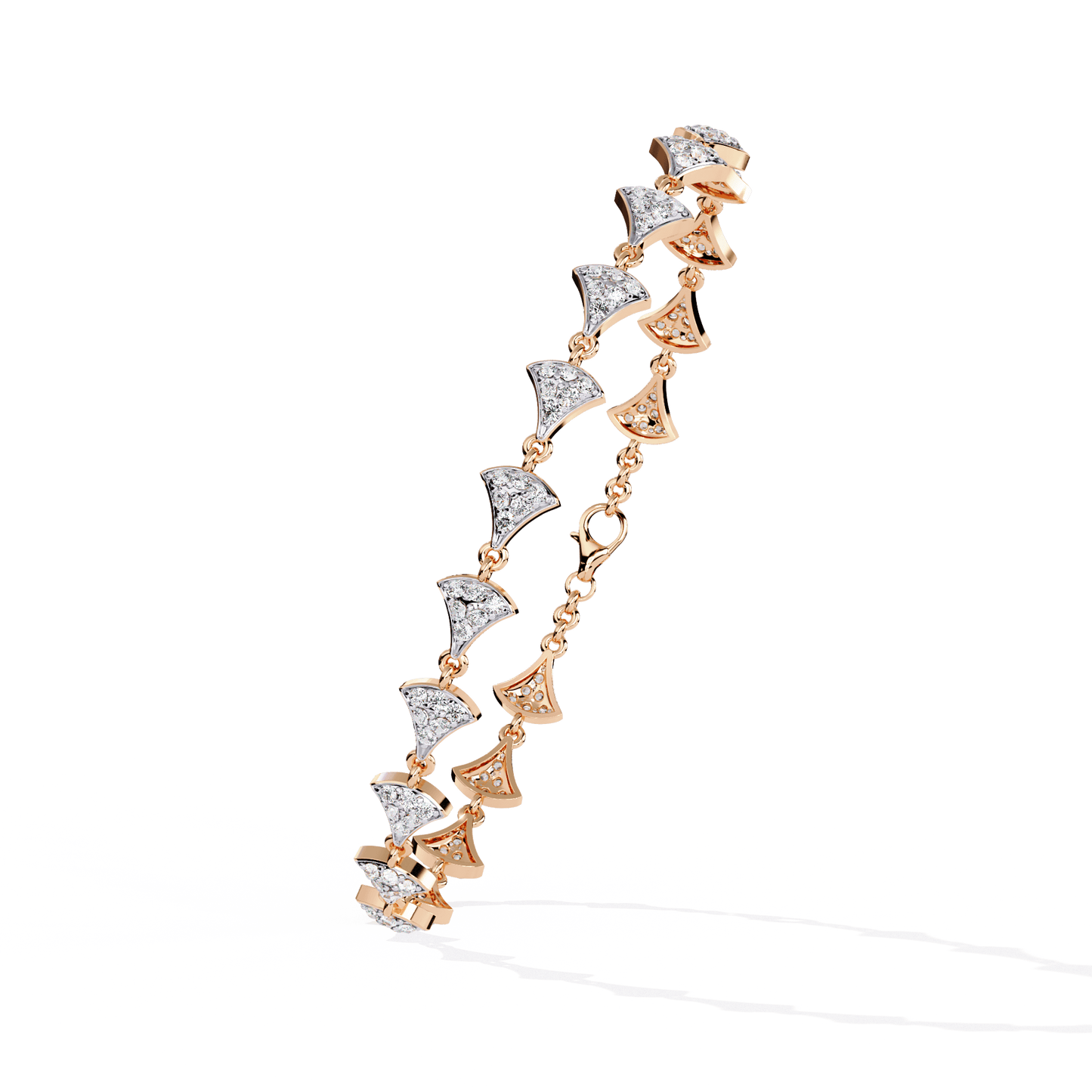 Trynette – Pavé Petal Diamond Bracelet