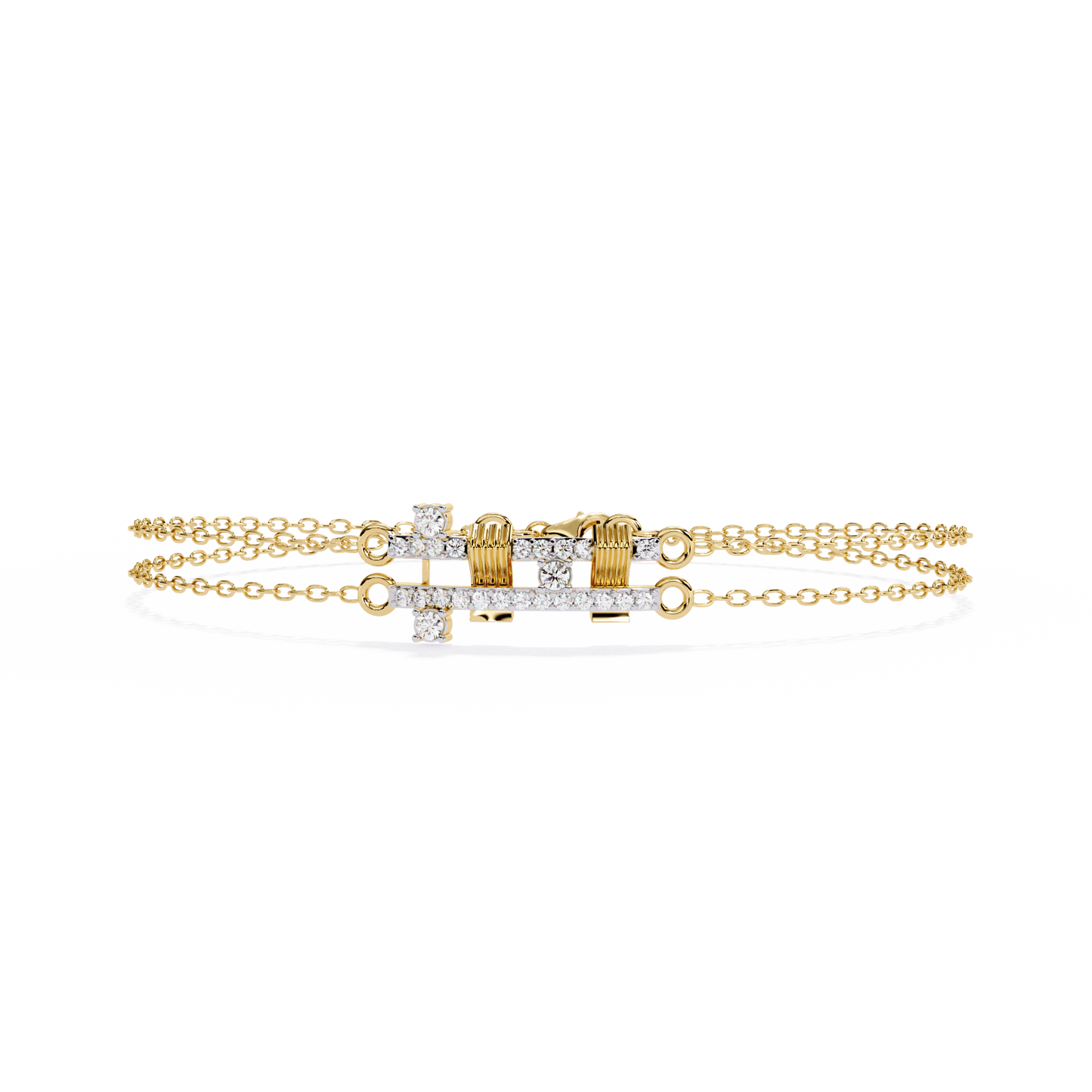 Whitney - Diamond Double Chain Bracelet