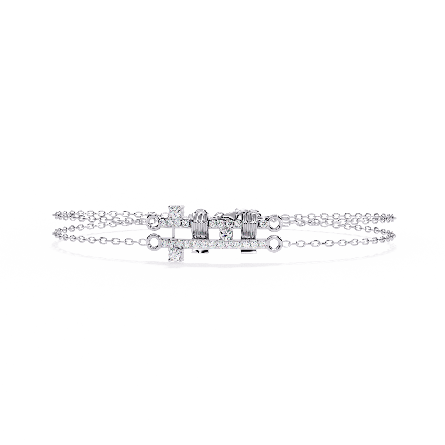 Whitney - Diamond Double Chain Bracelet