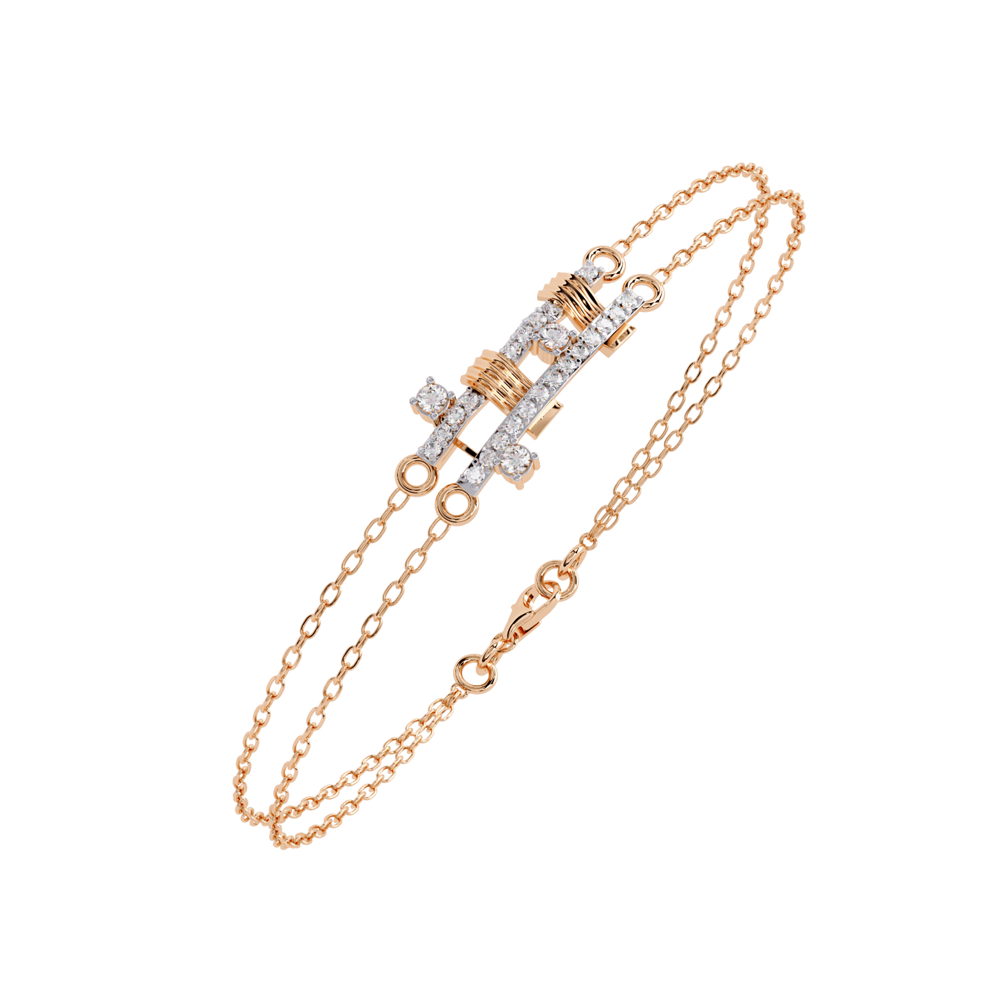 Whitney - Diamond Double Chain Bracelet