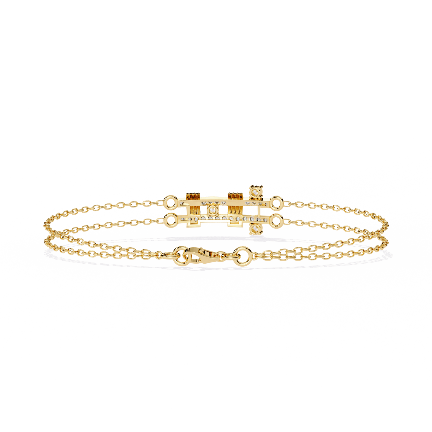 Whitney - Diamond Double Chain Bracelet
