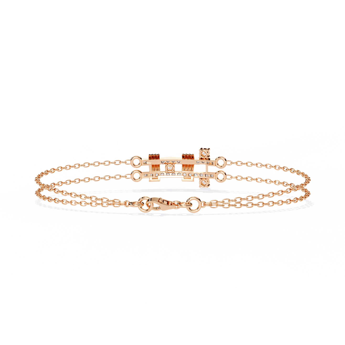 Whitney - Diamond Double Chain Bracelet