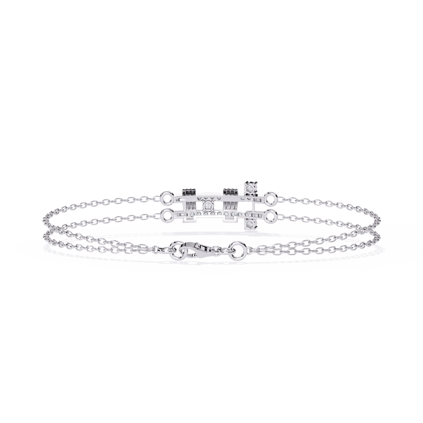 Whitney - Diamond Double Chain Bracelet