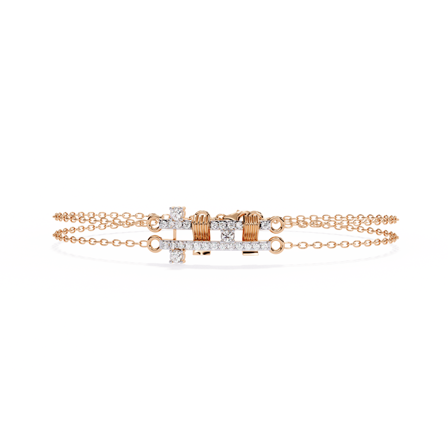 Whitney - Diamond Double Chain Bracelet