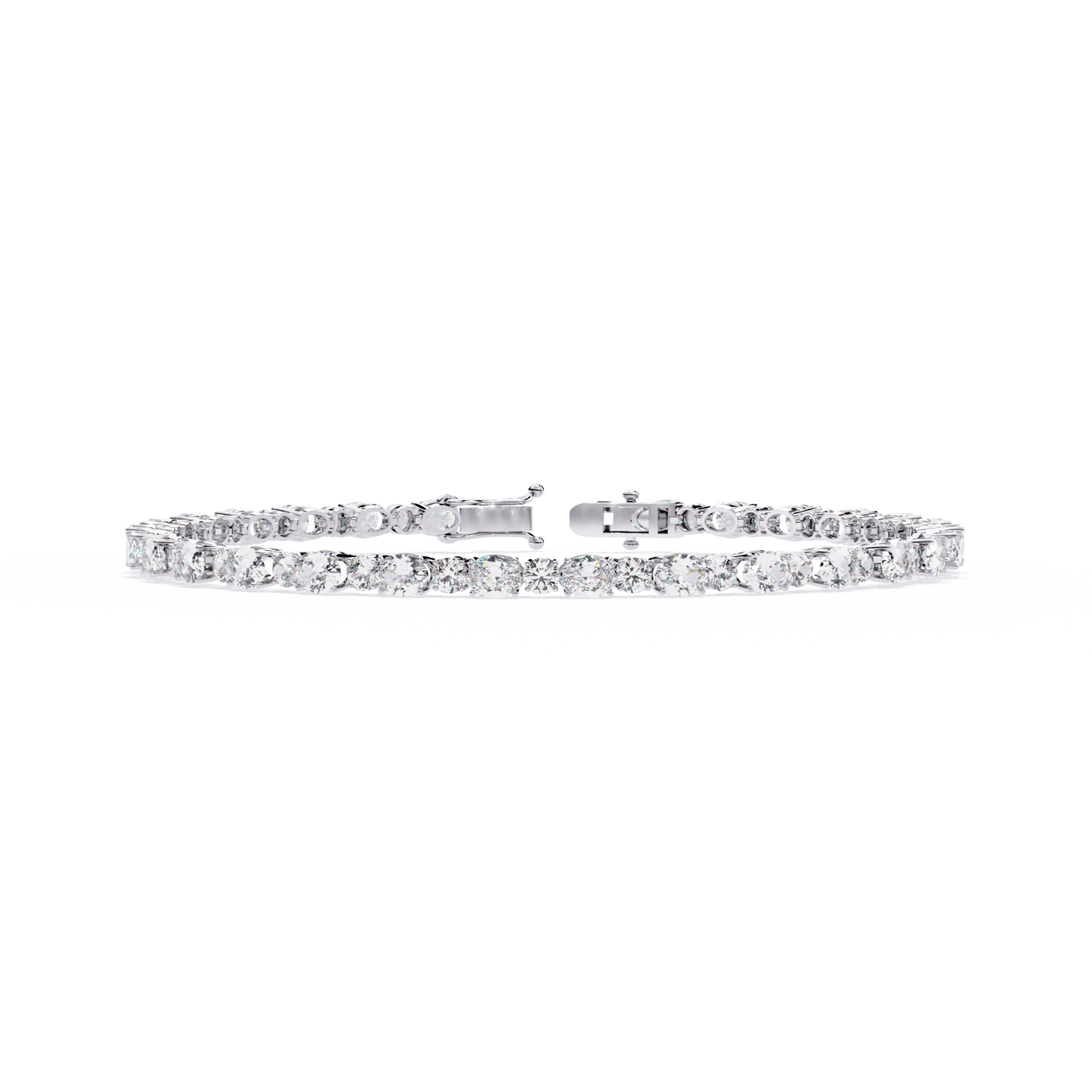Simona – Oval & Round Diamond Tennis Bracelet
