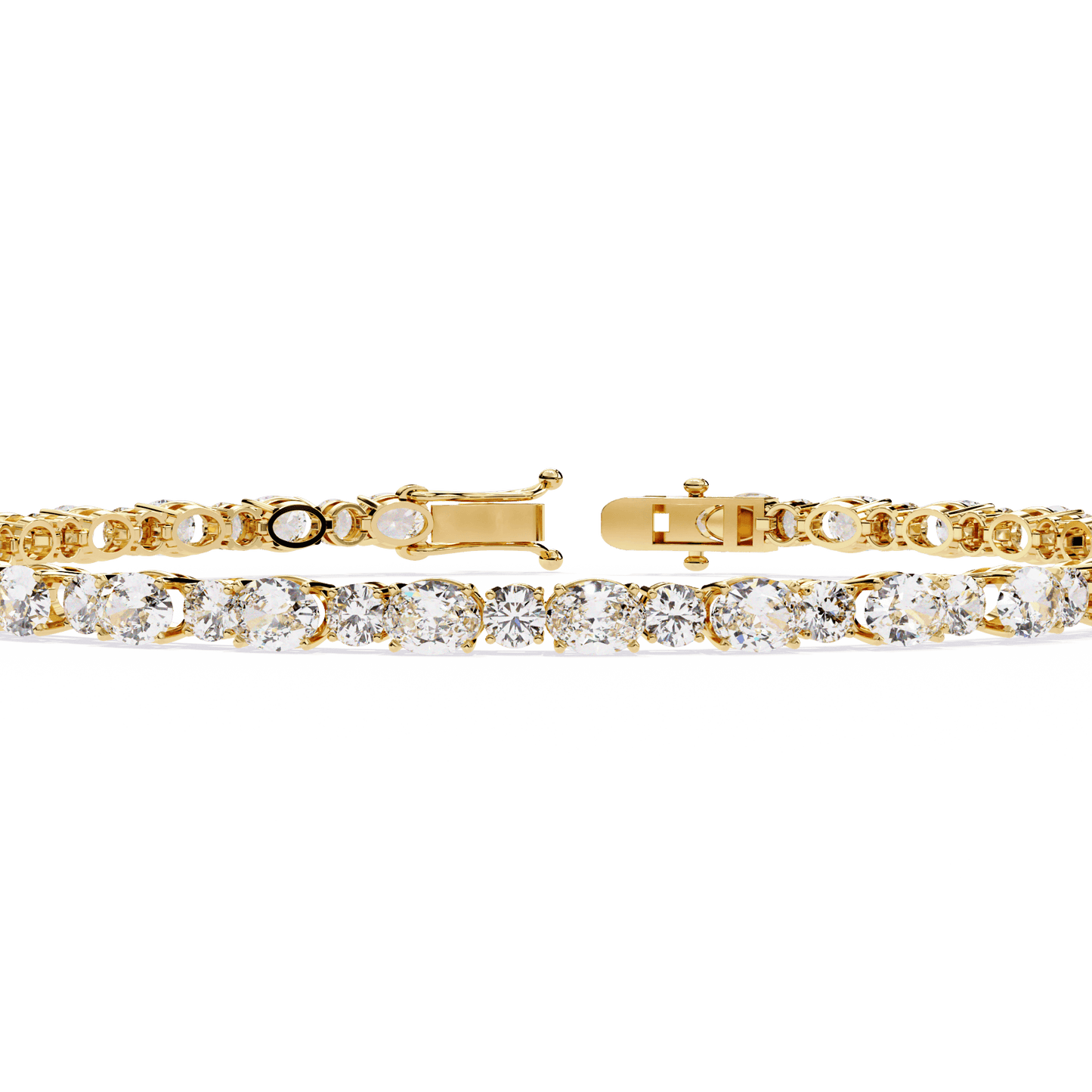 Simona – Oval & Round Diamond Tennis Bracelet