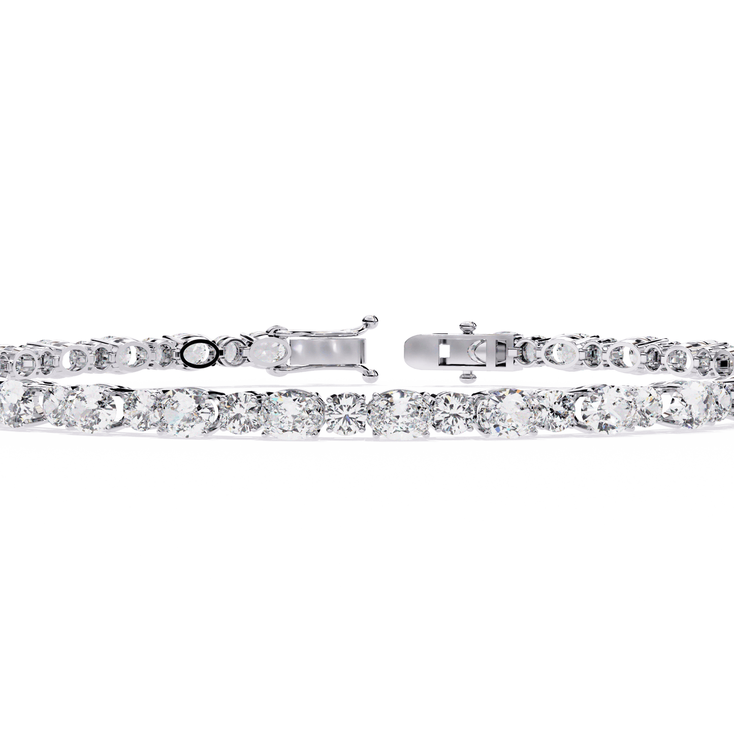 Simona – Oval & Round Diamond Tennis Bracelet