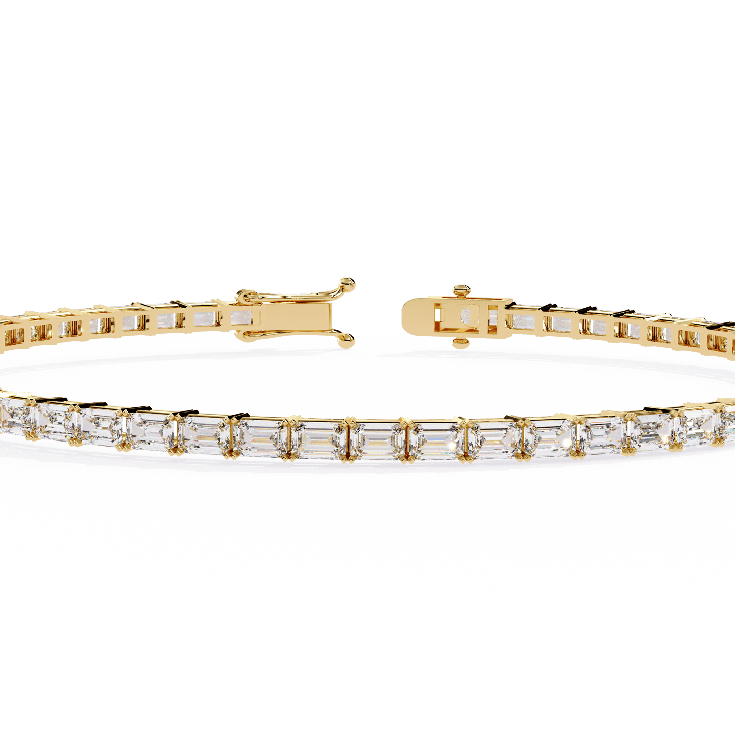 Ariane - East-West Emerald-Cut Diamond Tennis Bracelet