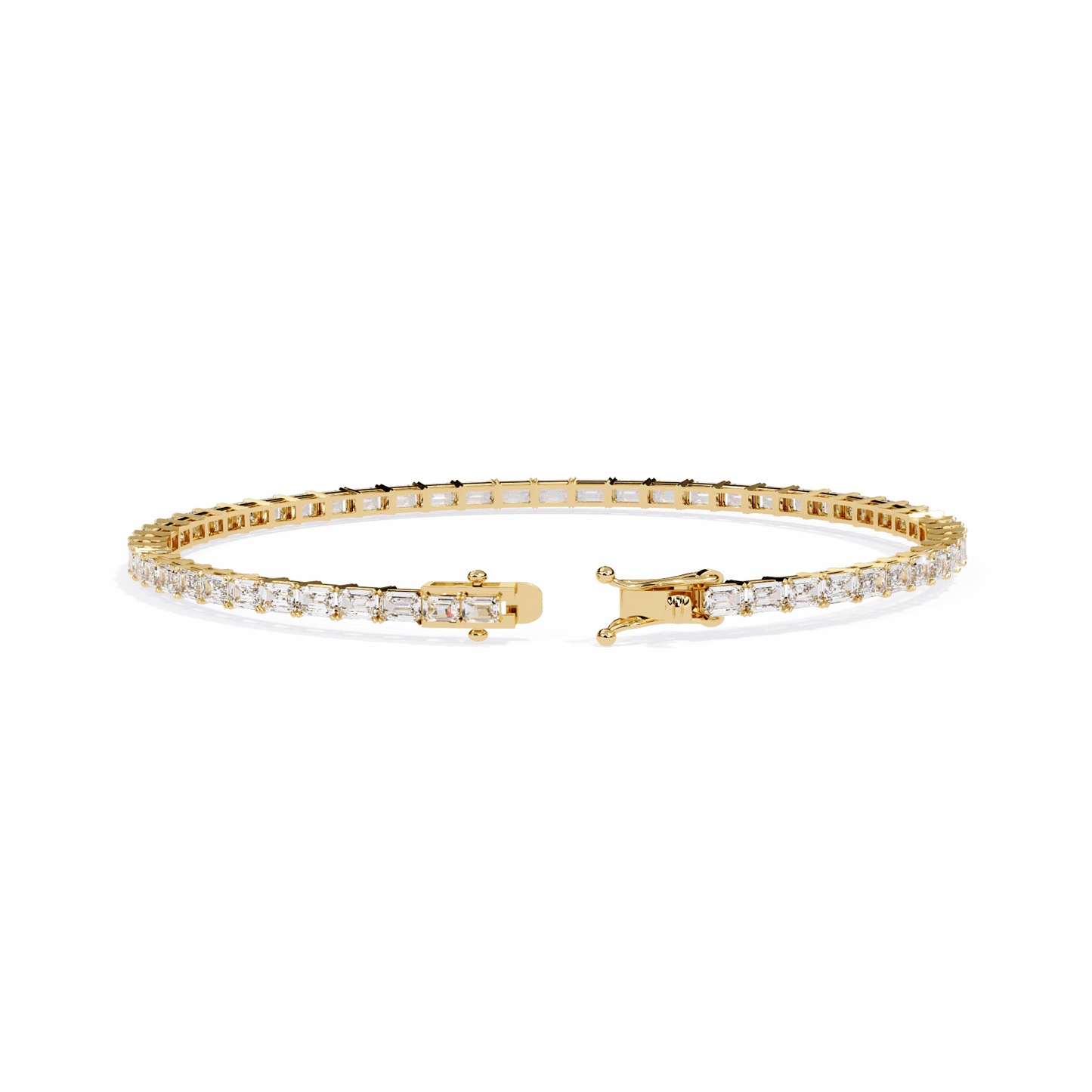 Ariane - East-West Emerald-Cut Diamond Tennis Bracelet
