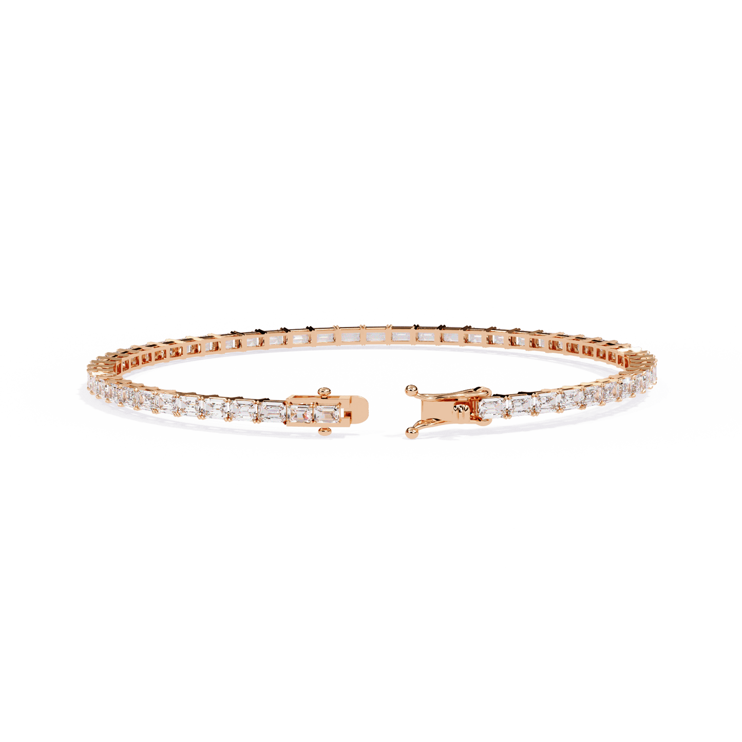 Ariane - East-West Emerald-Cut Diamond Tennis Bracelet