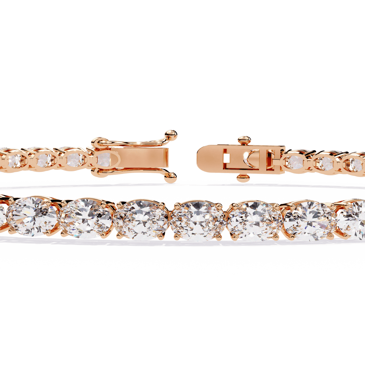 Bridget - East-West Oval Diamond Tennis Bracelet