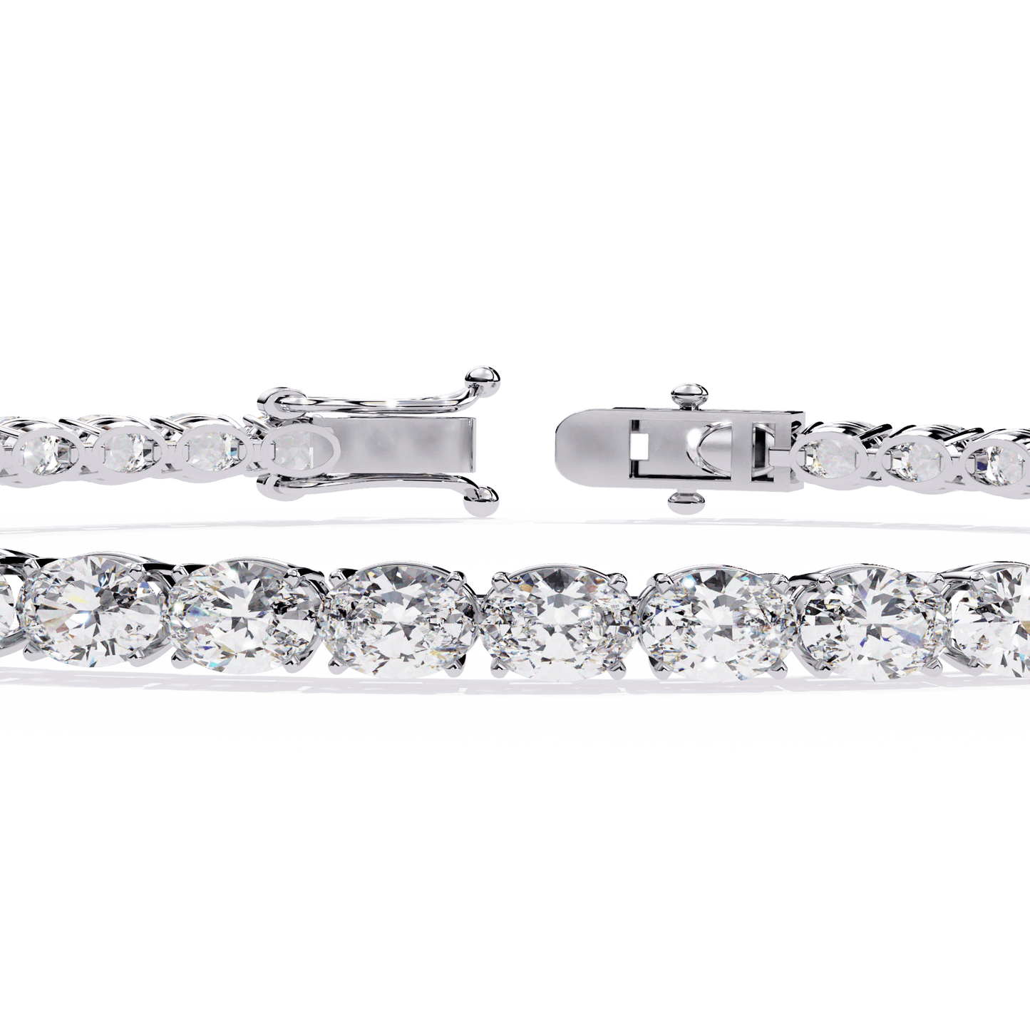 Bridget - East-West Oval Diamond Tennis Bracelet