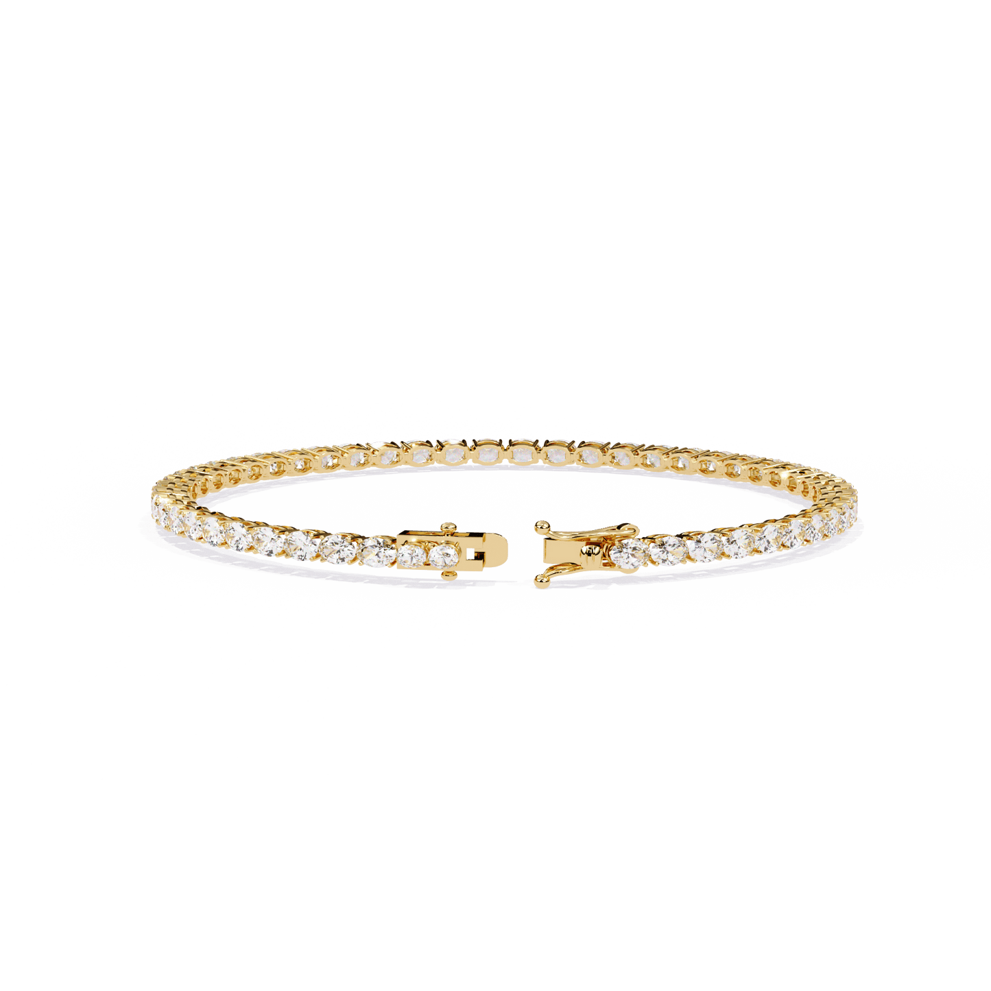 Bridget - East-West Oval Diamond Tennis Bracelet