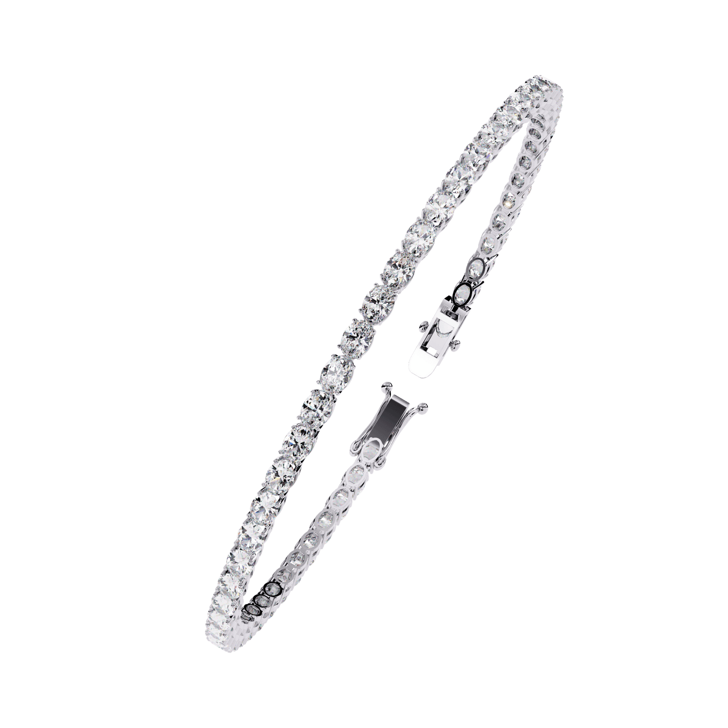 Bridget - East-West Oval Diamond Tennis Bracelet
