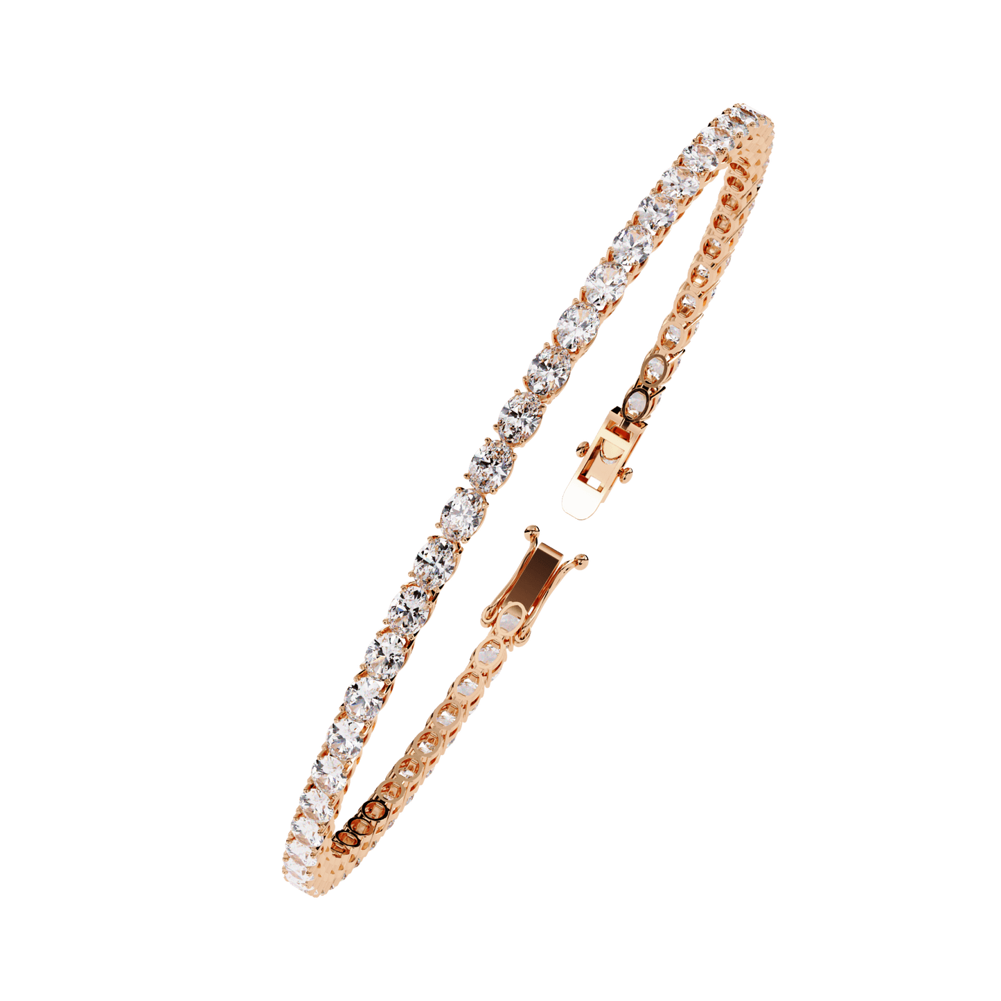 Bridget - East-West Oval Diamond Tennis Bracelet