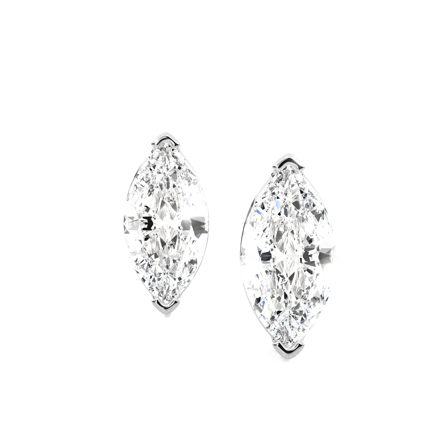 Ayana- Marquise-Cut Diamond Studs with V-Prong Basket Setting