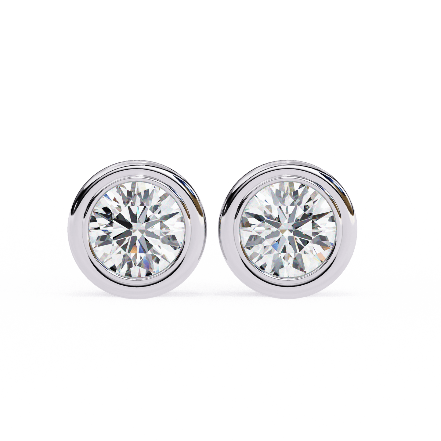 Alison – Bezel-Set Round Diamond Studs
