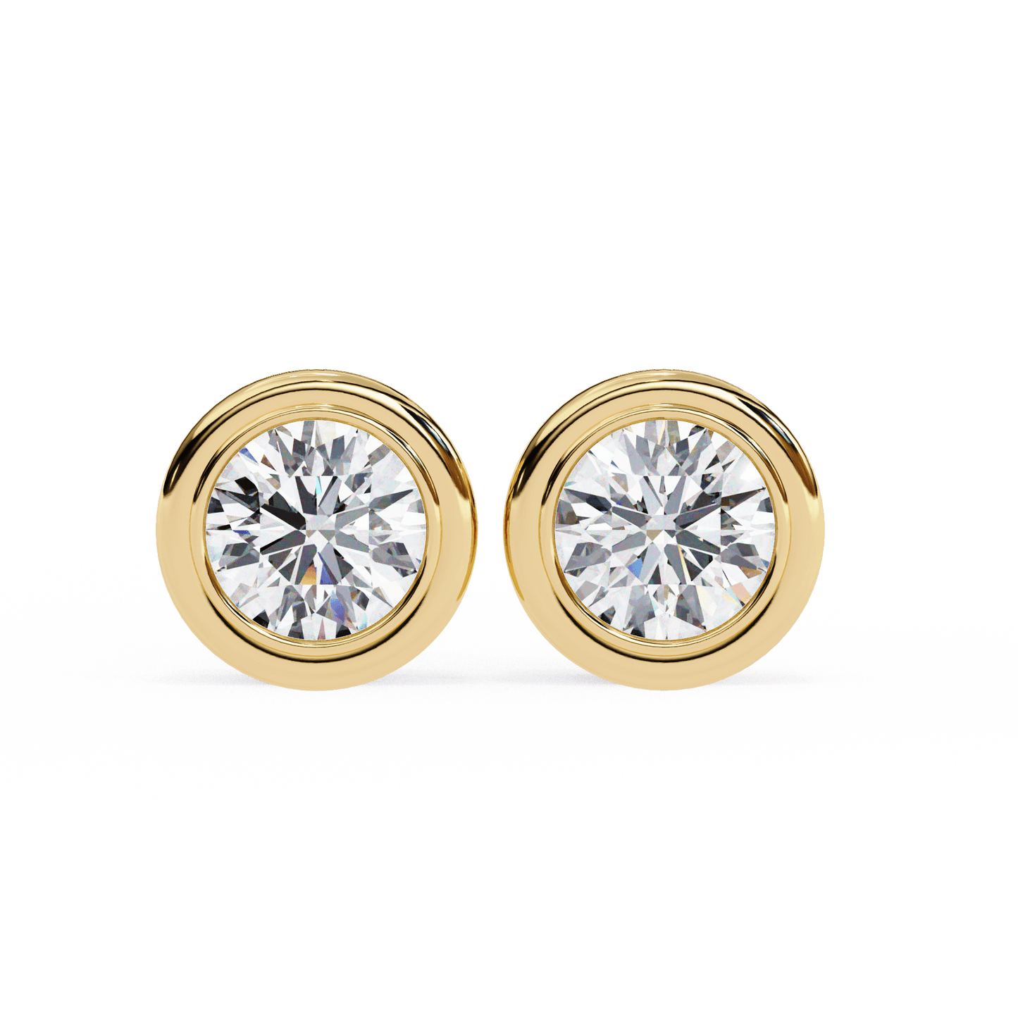 Alison – Bezel-Set Round Diamond Studs