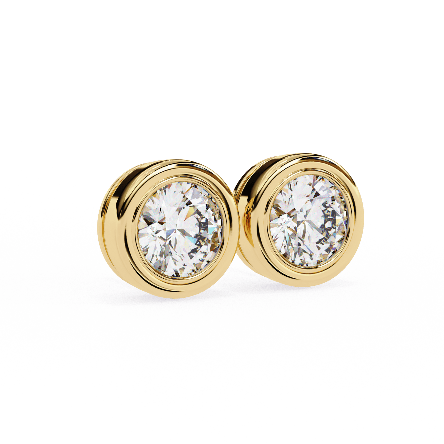 Alison – Bezel-Set Round Diamond Studs