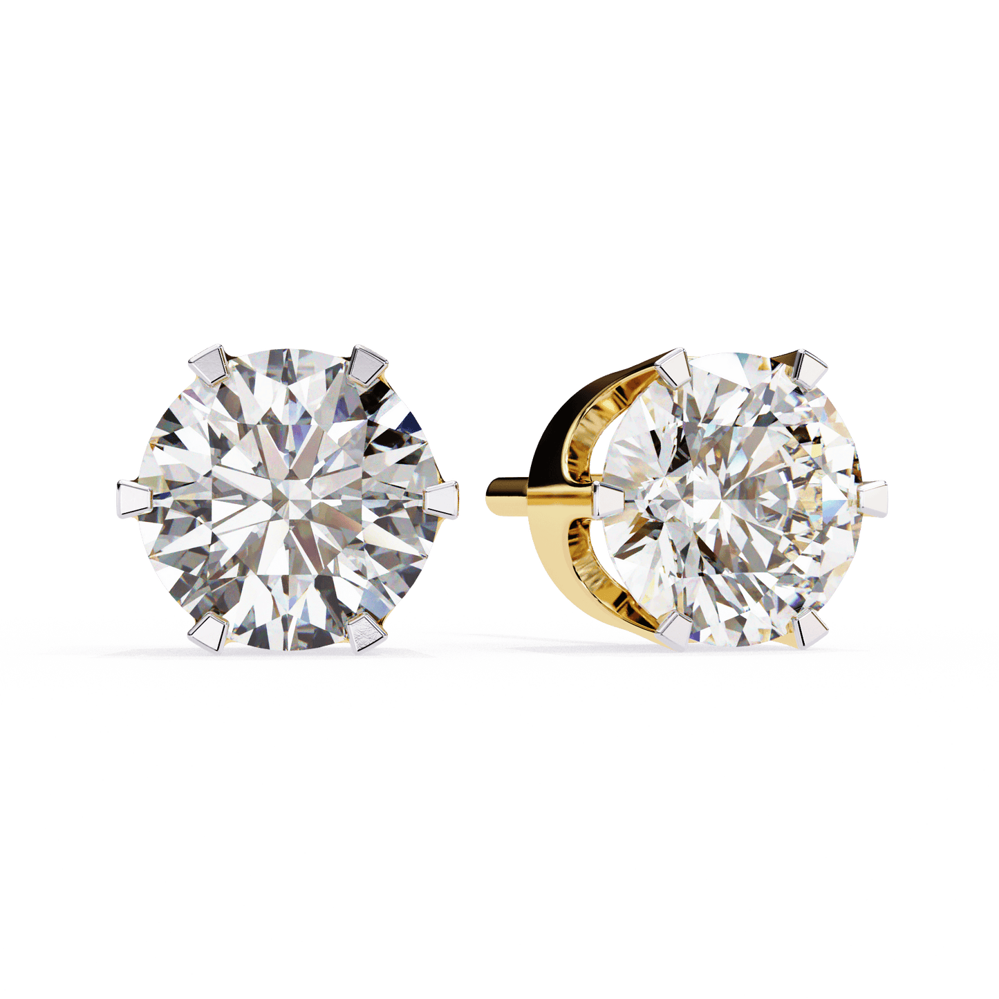 Freja – Classic 6-Prong Round Diamond Studs