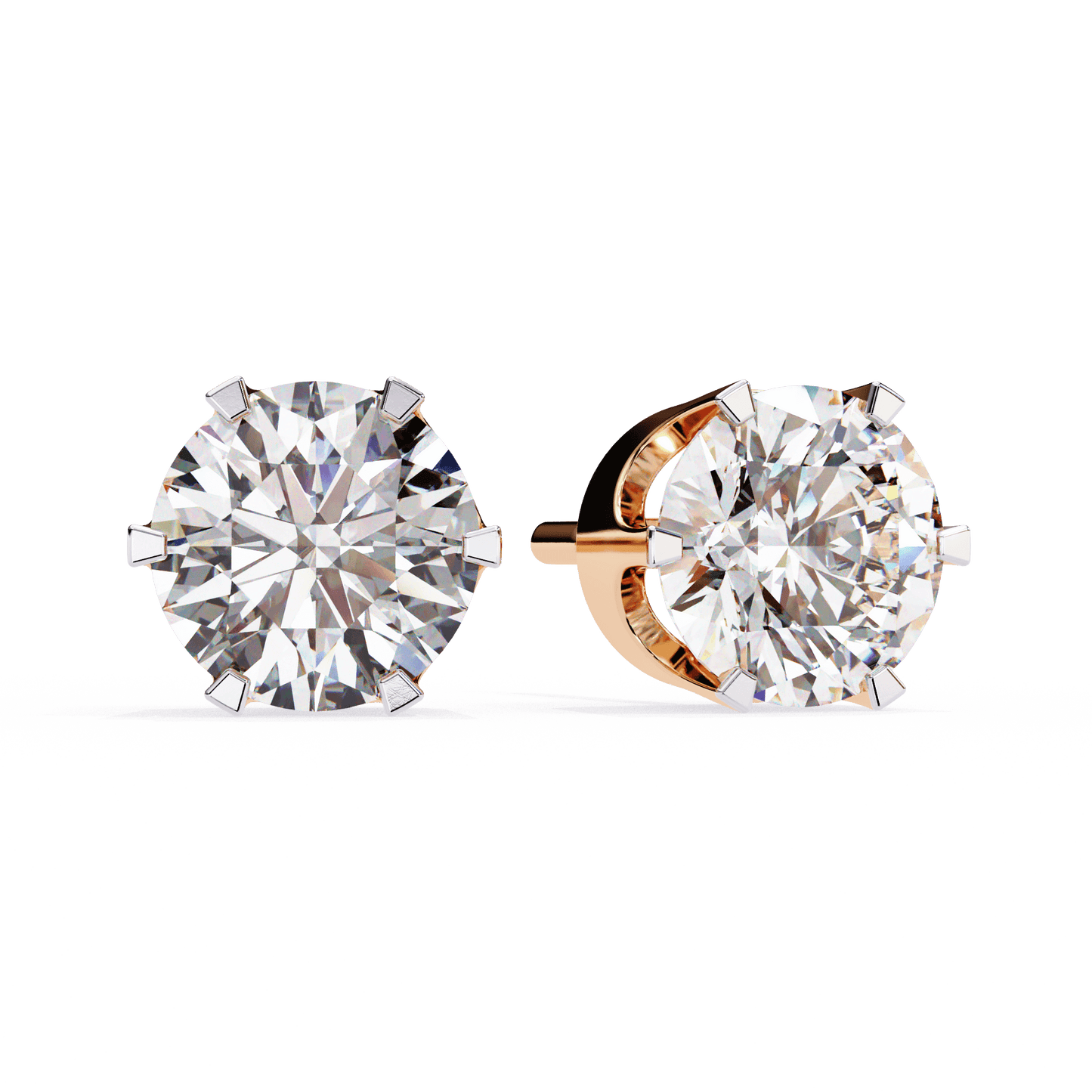 Freja – Classic 6-Prong Round Diamond Studs