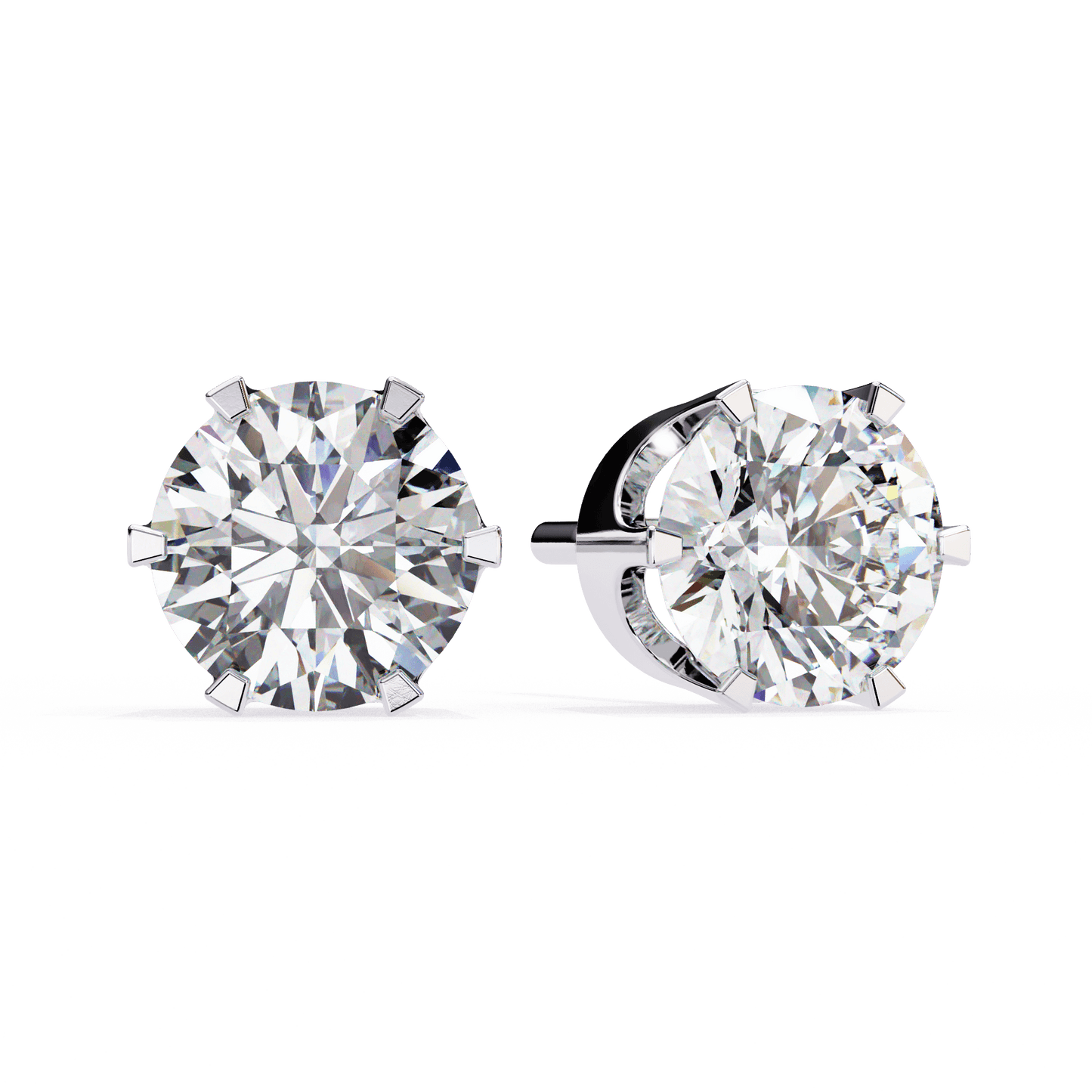 Freja – Classic 6-Prong Round Diamond Studs