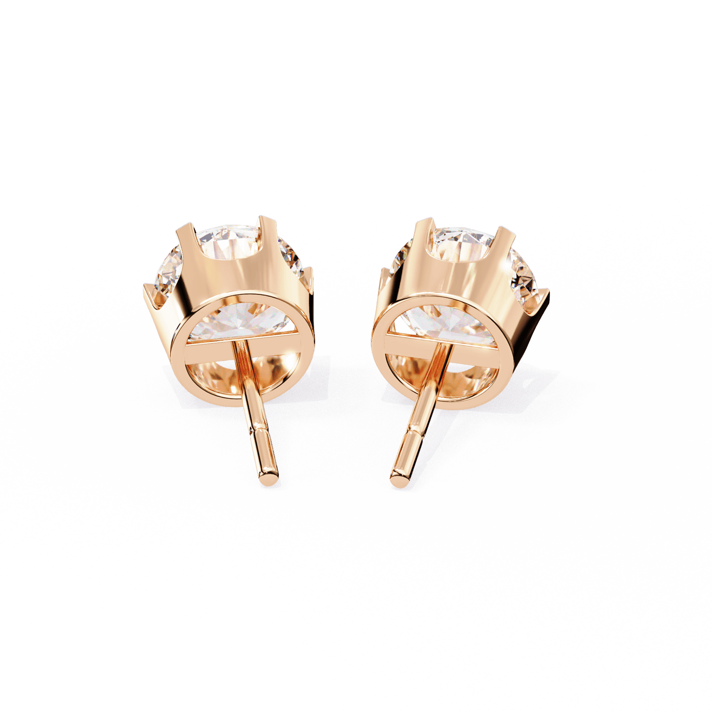 Freja – Classic 6-Prong Round Diamond Studs