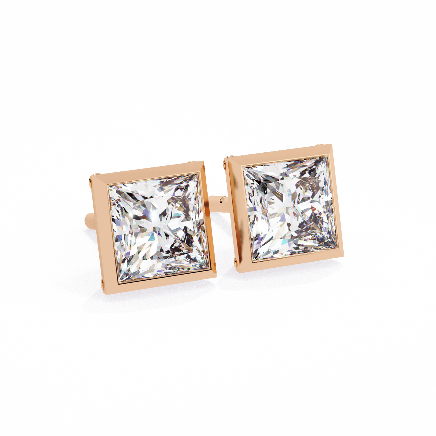 Alejandra– The Bezel Set Princess Stud